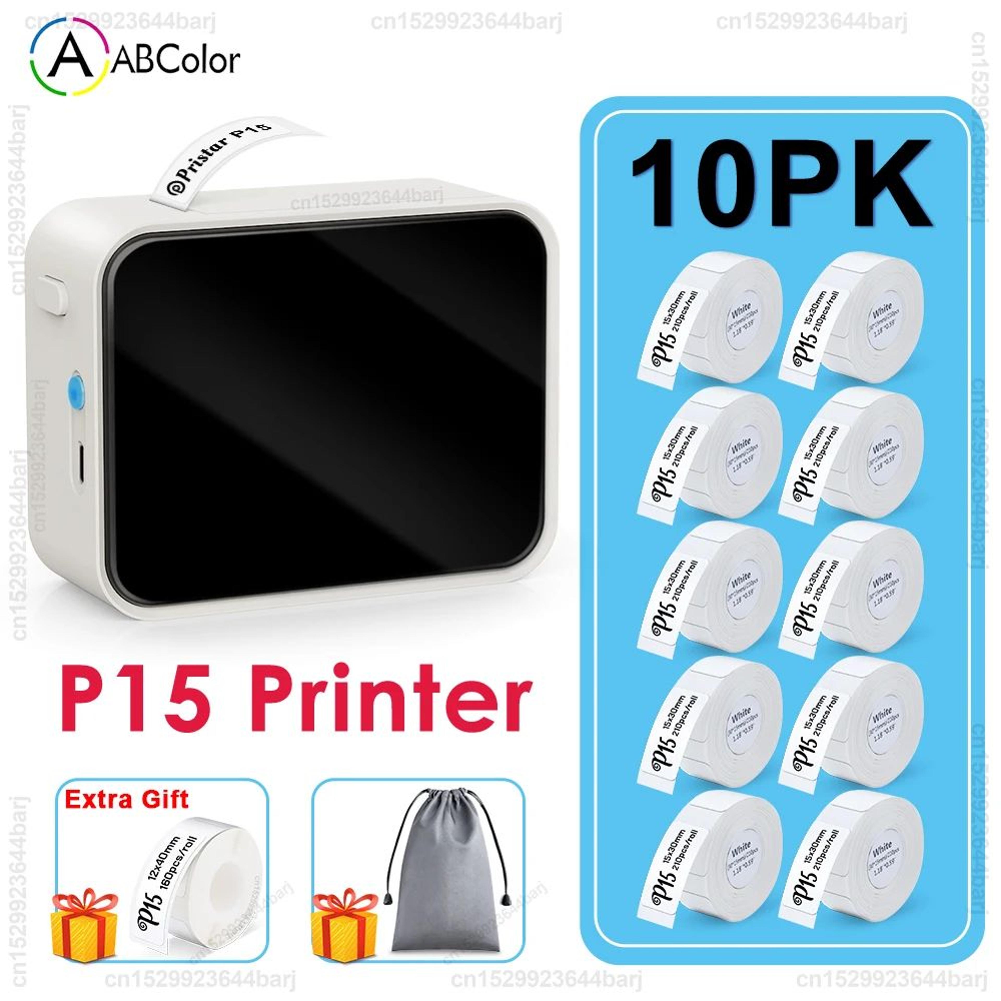 P15 Mini Wireless Bluetooth Thermal Label Printer Portable Adhesive Sticker Maker 7