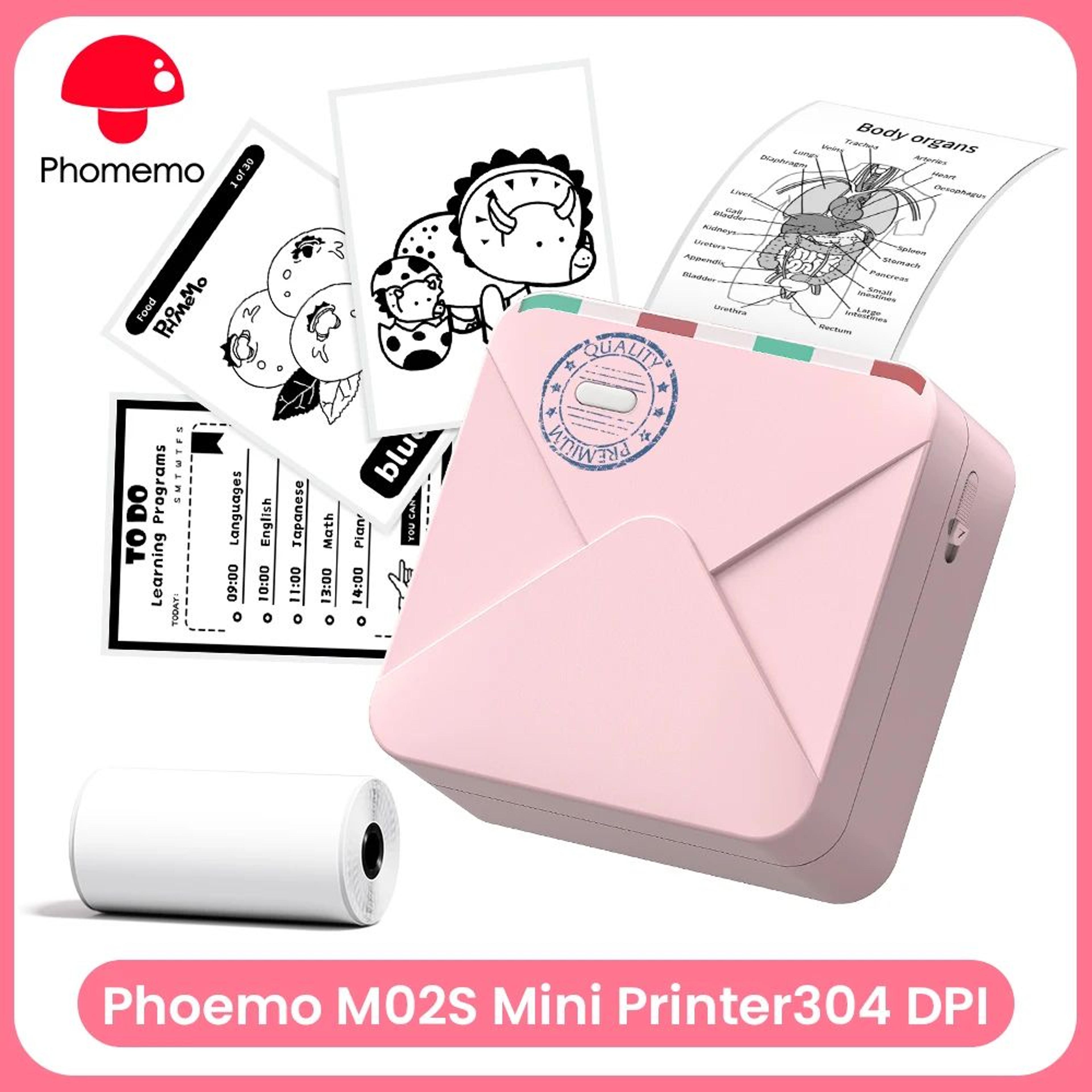 Portable Mini Thermal Printer 300 DPI Inkless Pocket Printer With Bluetooth And SelfAdhesive Paper 11
