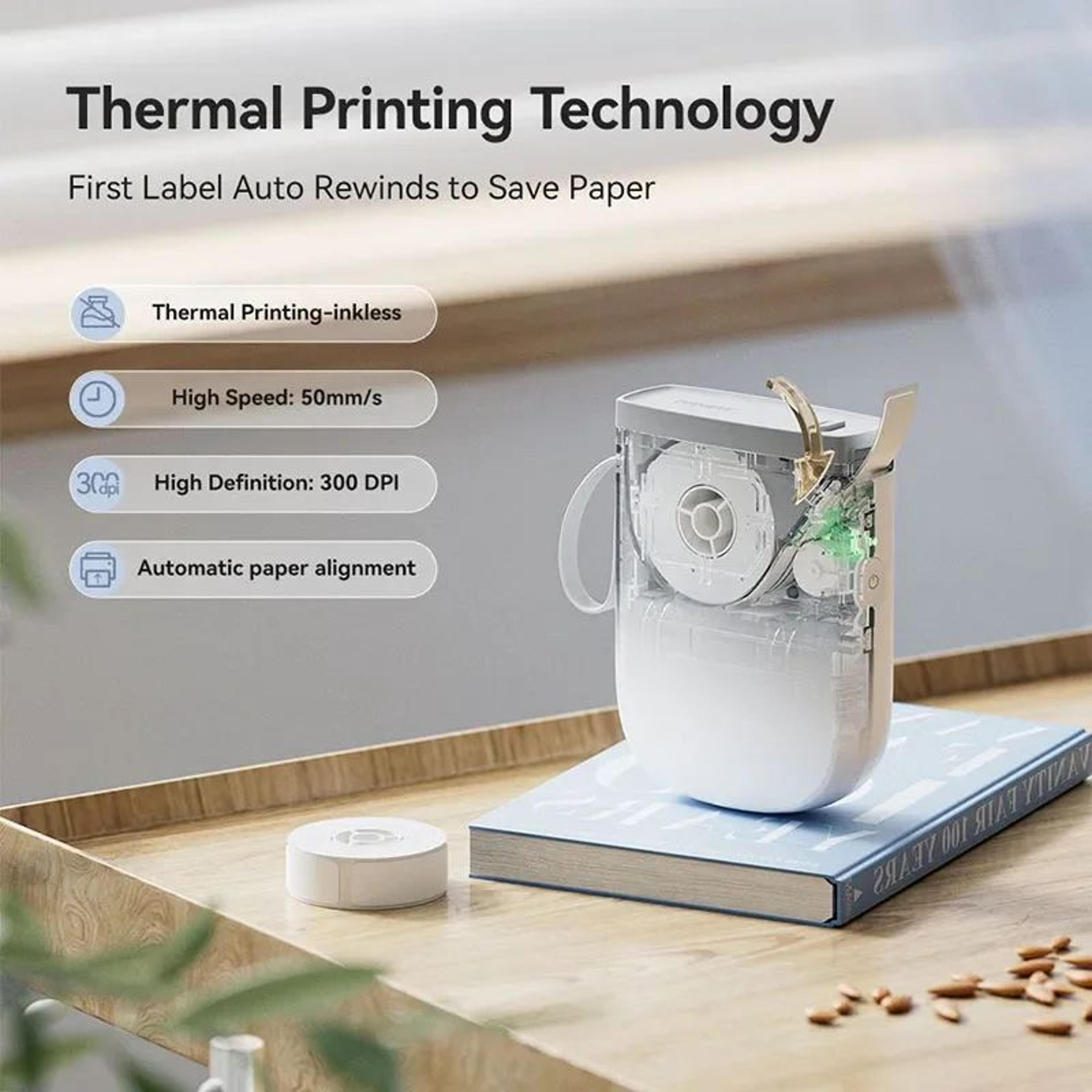 D11H 300DPI Mini Portable Bluetooth Wireless Thermal Label Printer 2