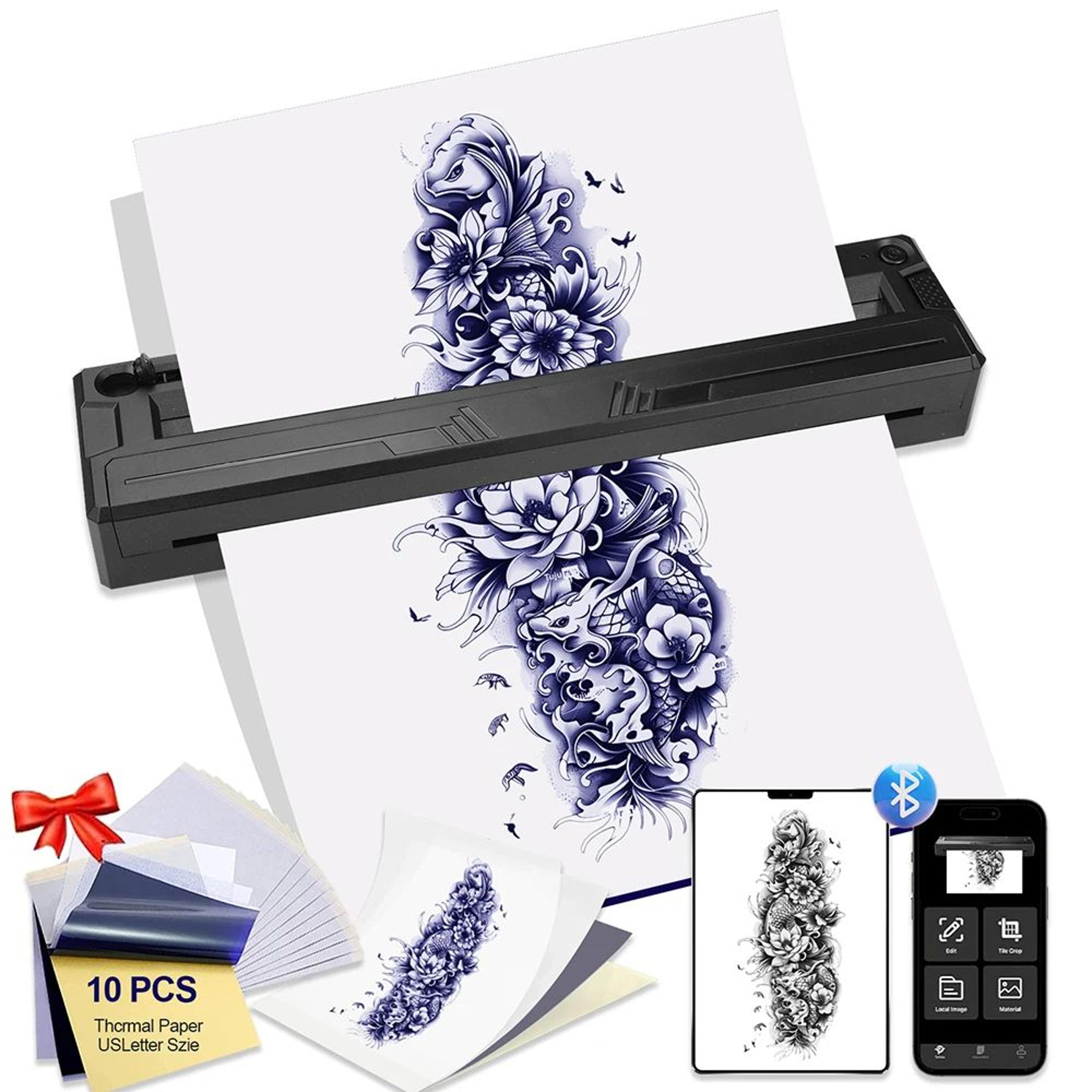 Wireless Bluetooth Tattoo Stencil Printer Portable Thermal Transfer Machine 0