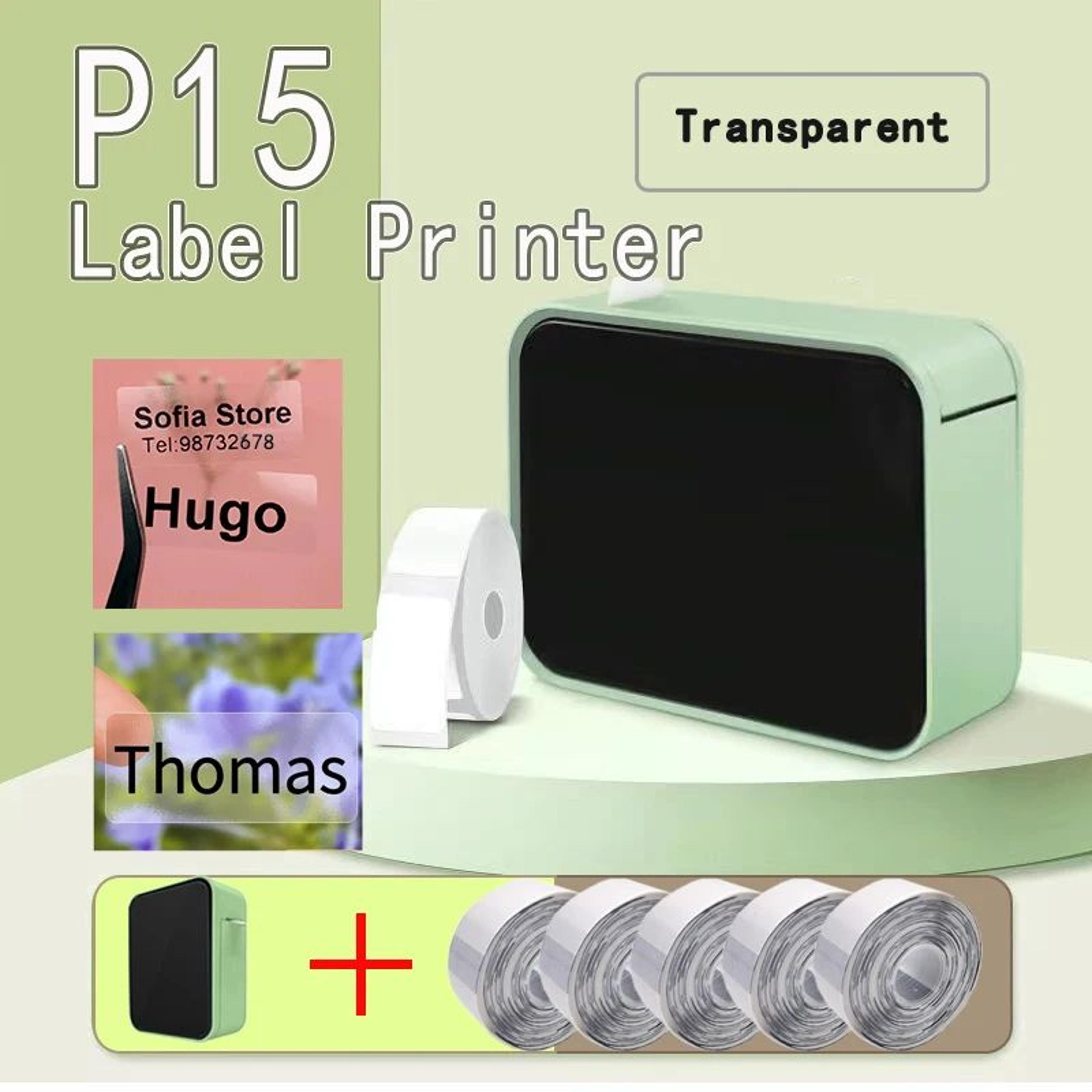 P15 Mini Bluetooth Label Printer With Transparent Sticker Printing 0