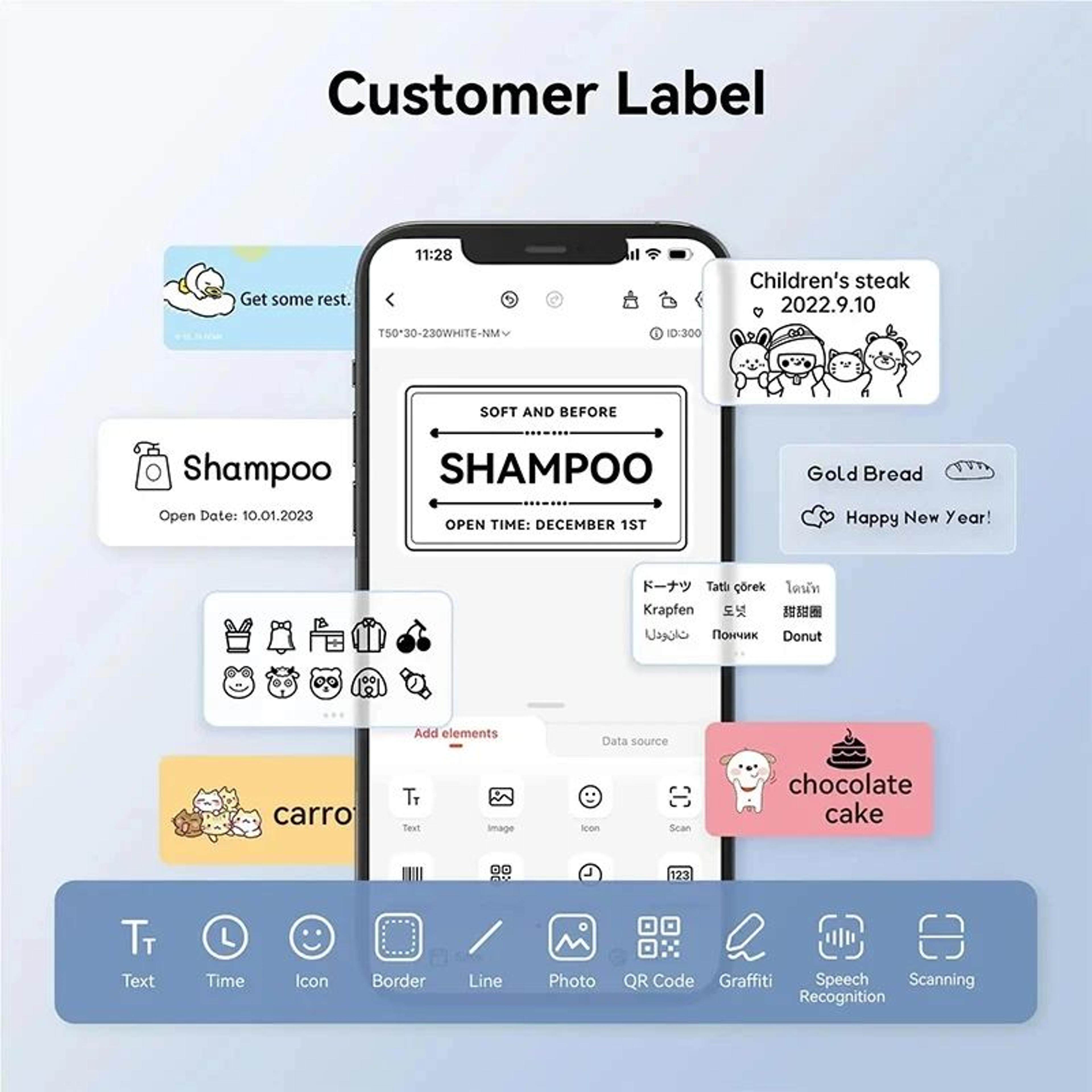 Portable Thermal Label Printer For Barcode Stickers And Price Tags 2