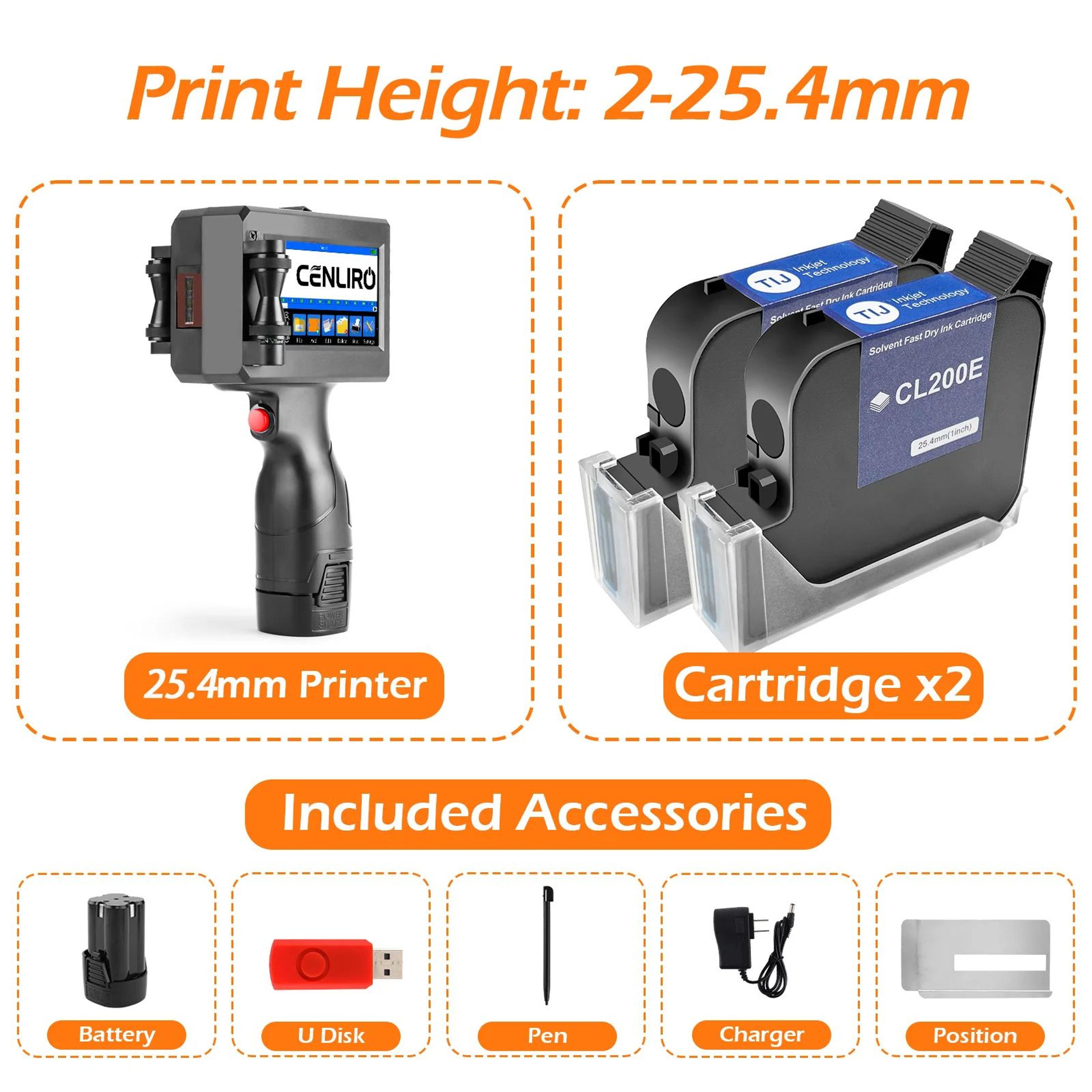 127mm Handheld Inkjet Printer Portable Batch Code Expiry Date And QR Code Printing Machine 7