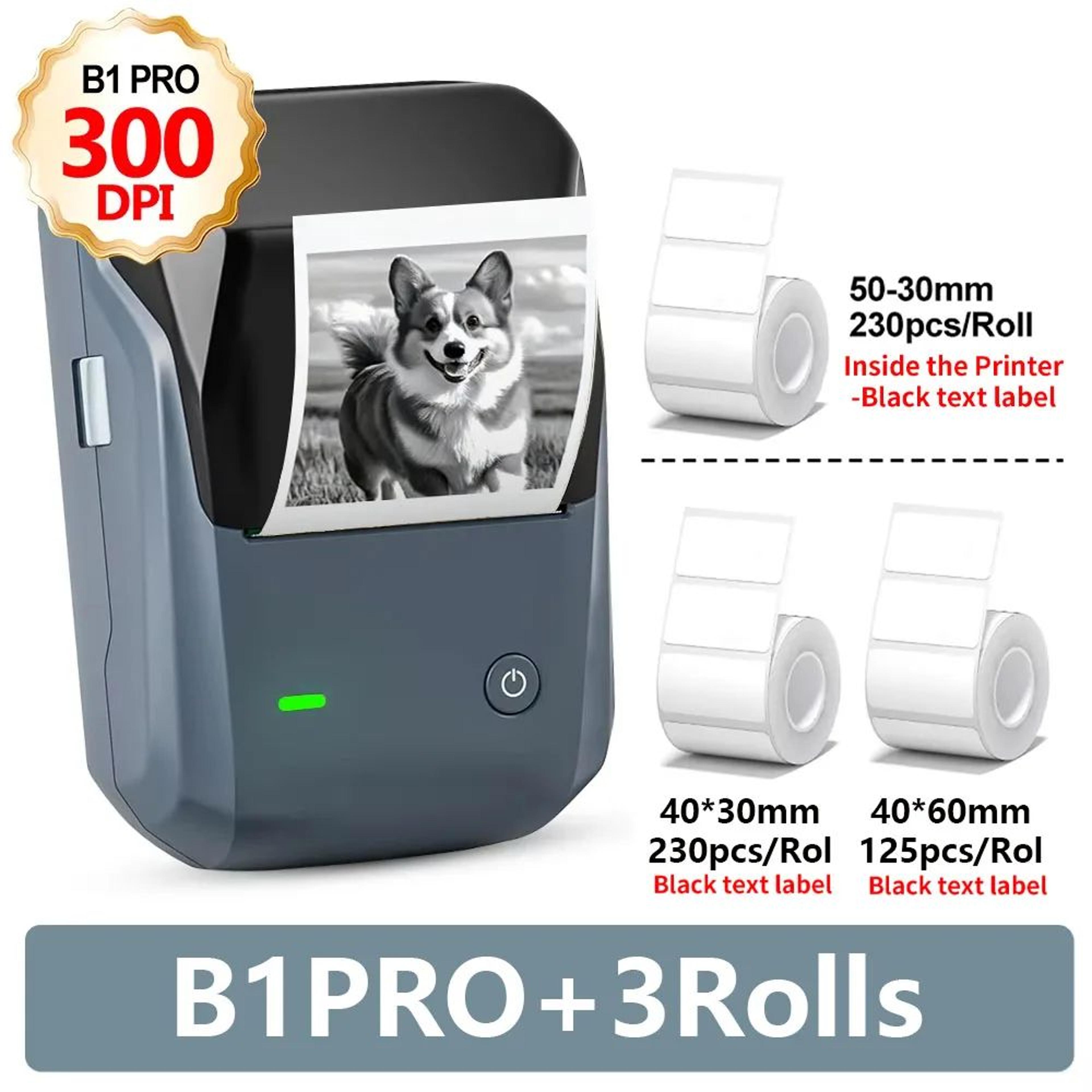 300DPI Portable Bluetooth Thermal Label Printer With Red And Black Printing 6