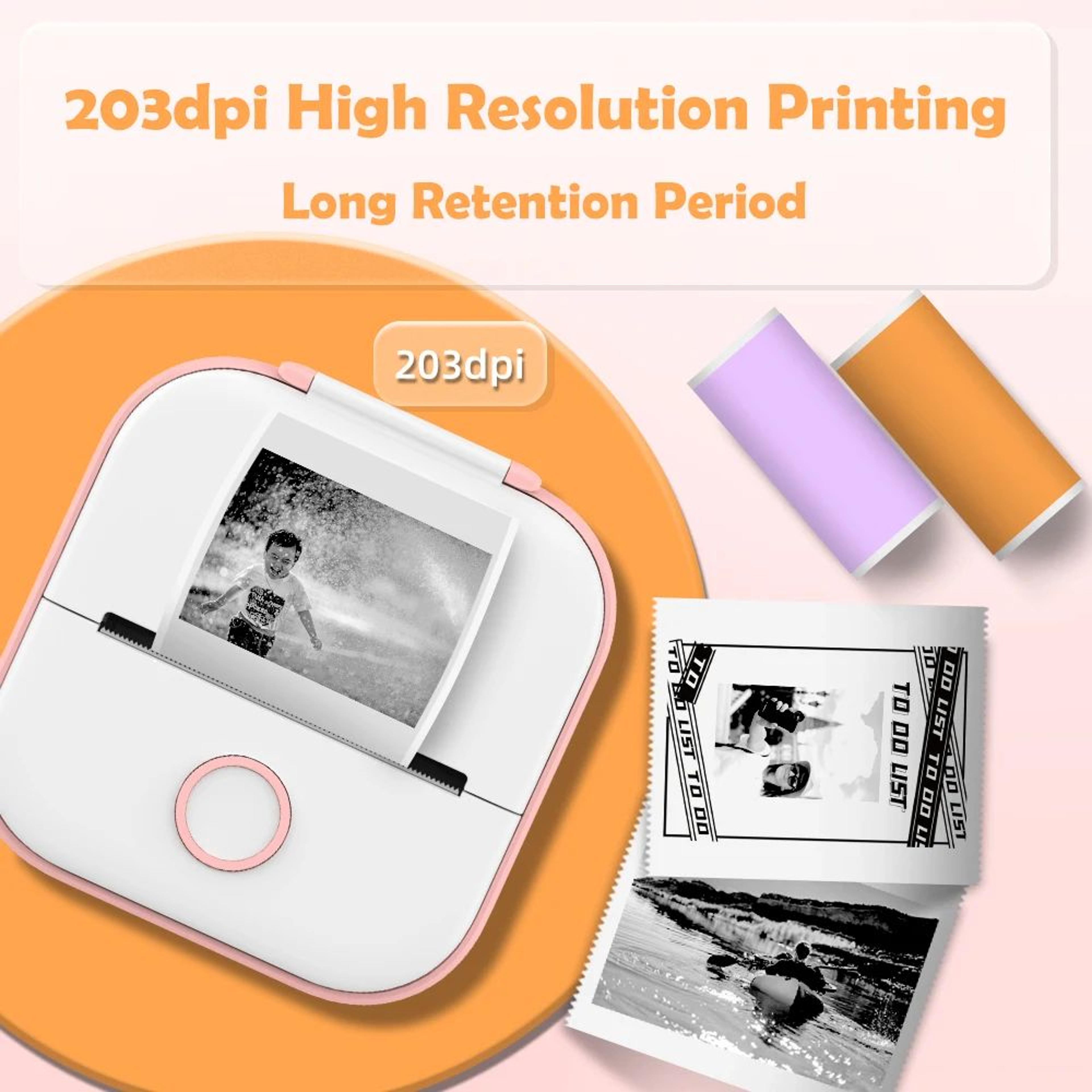 Portable Wireless Mini Thermal Printer 203DPI For Photos Labels And Stickers 4