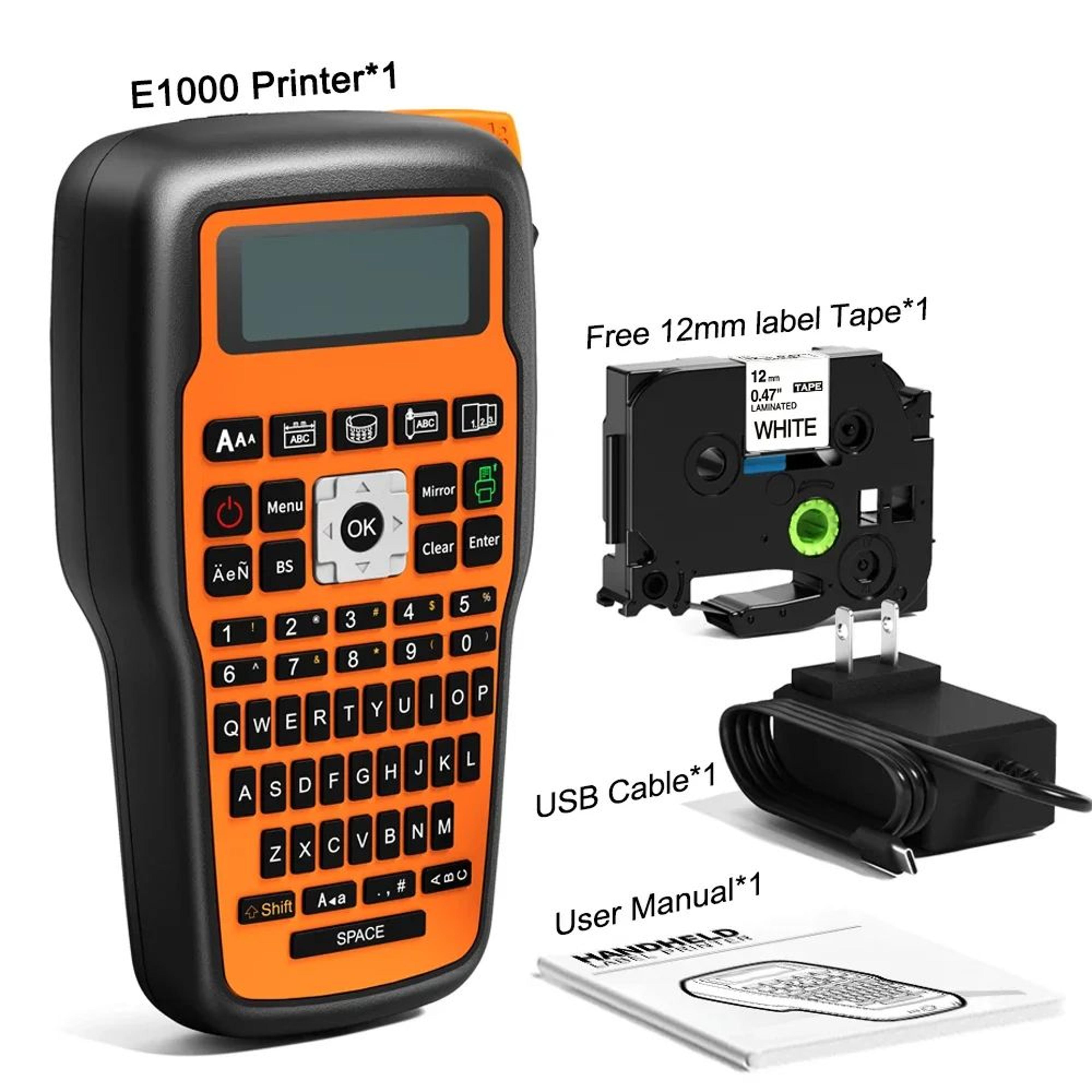 E1000Pro Portable Wireless Thermal Transfer Label Maker For Home And Industrial Organization 6
