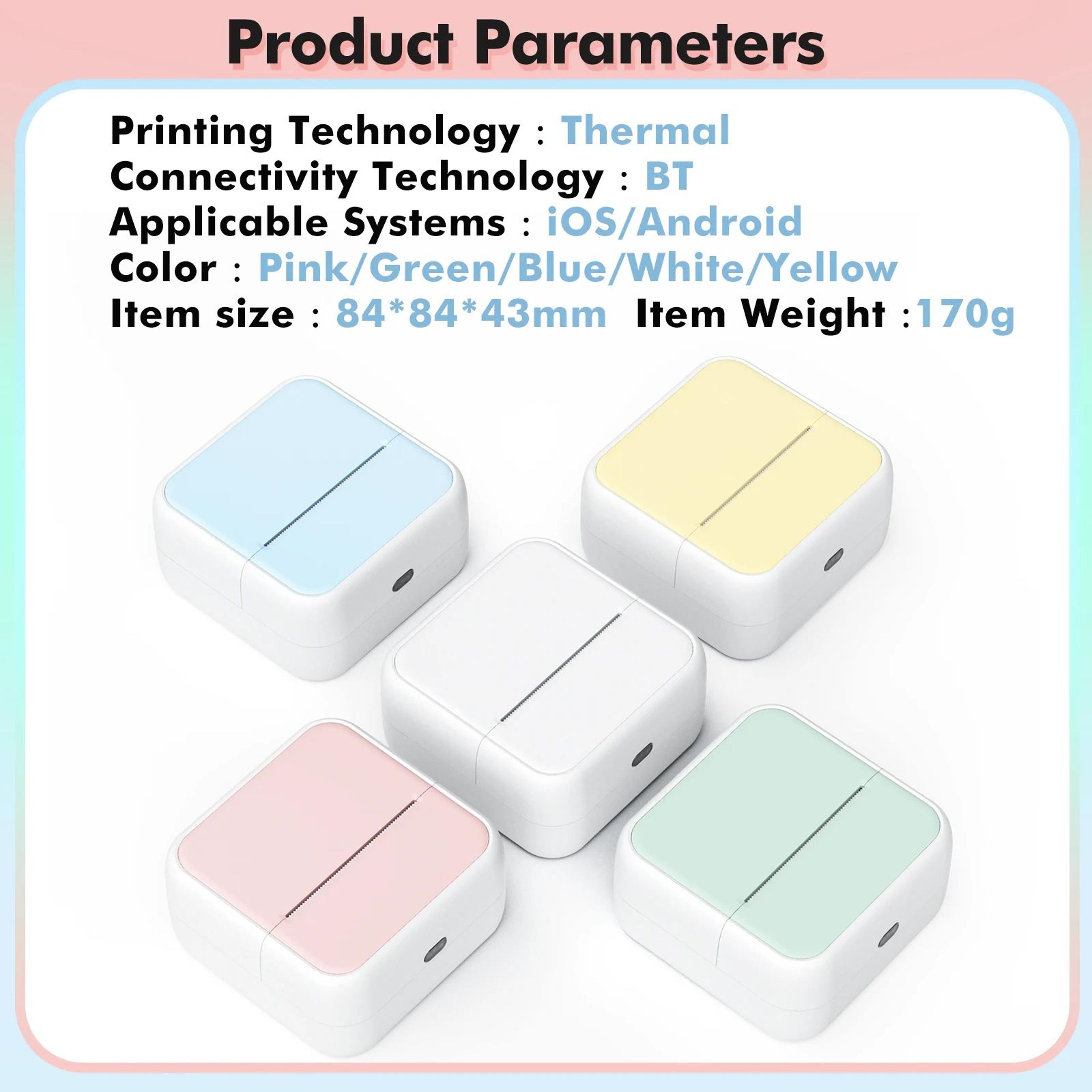 58mm Mini Portable Bluetooth Thermal Printer For Photos Notes And Labels 4