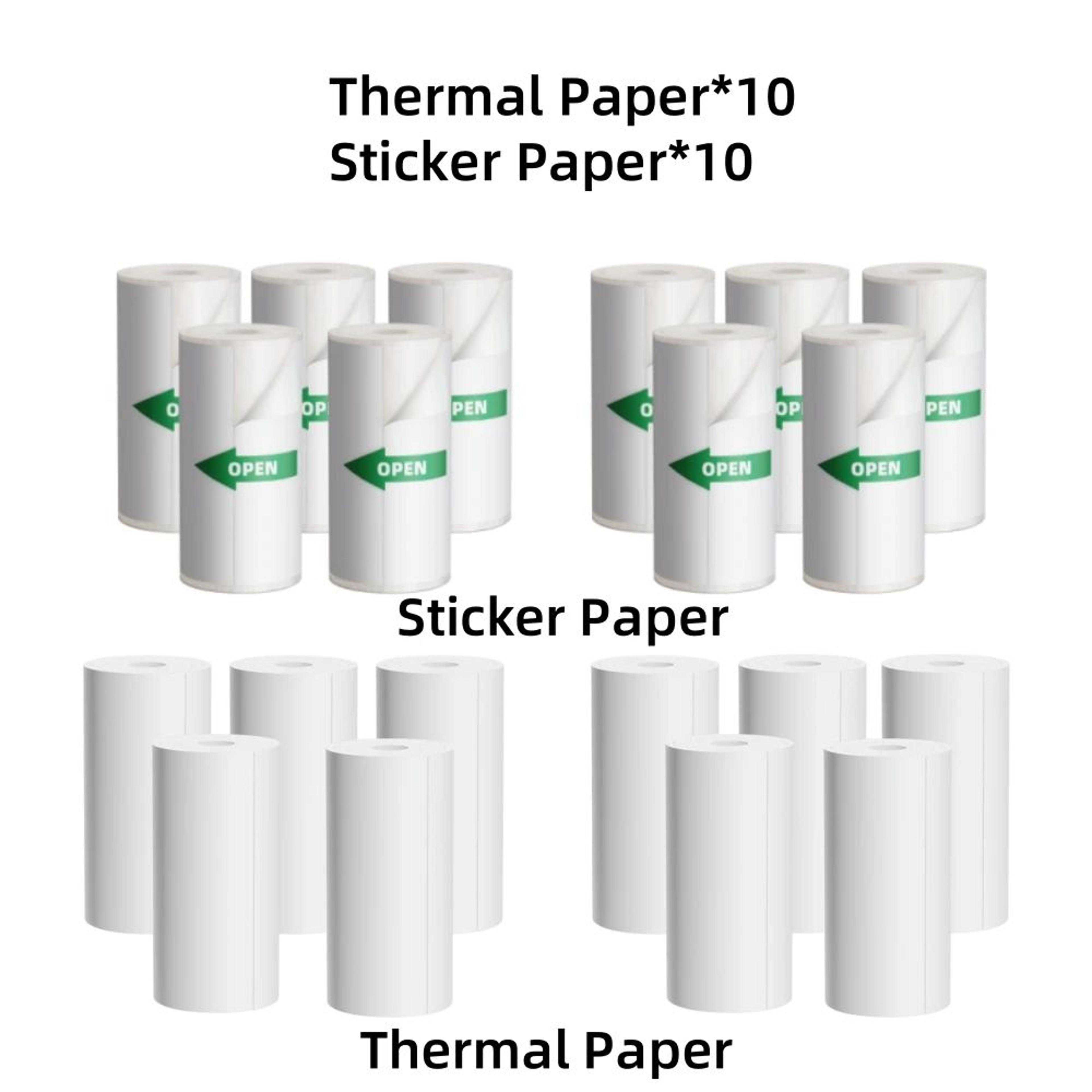 57mm SelfAdhesive Thermal Sticker Paper For Mini Pocket Printers 9