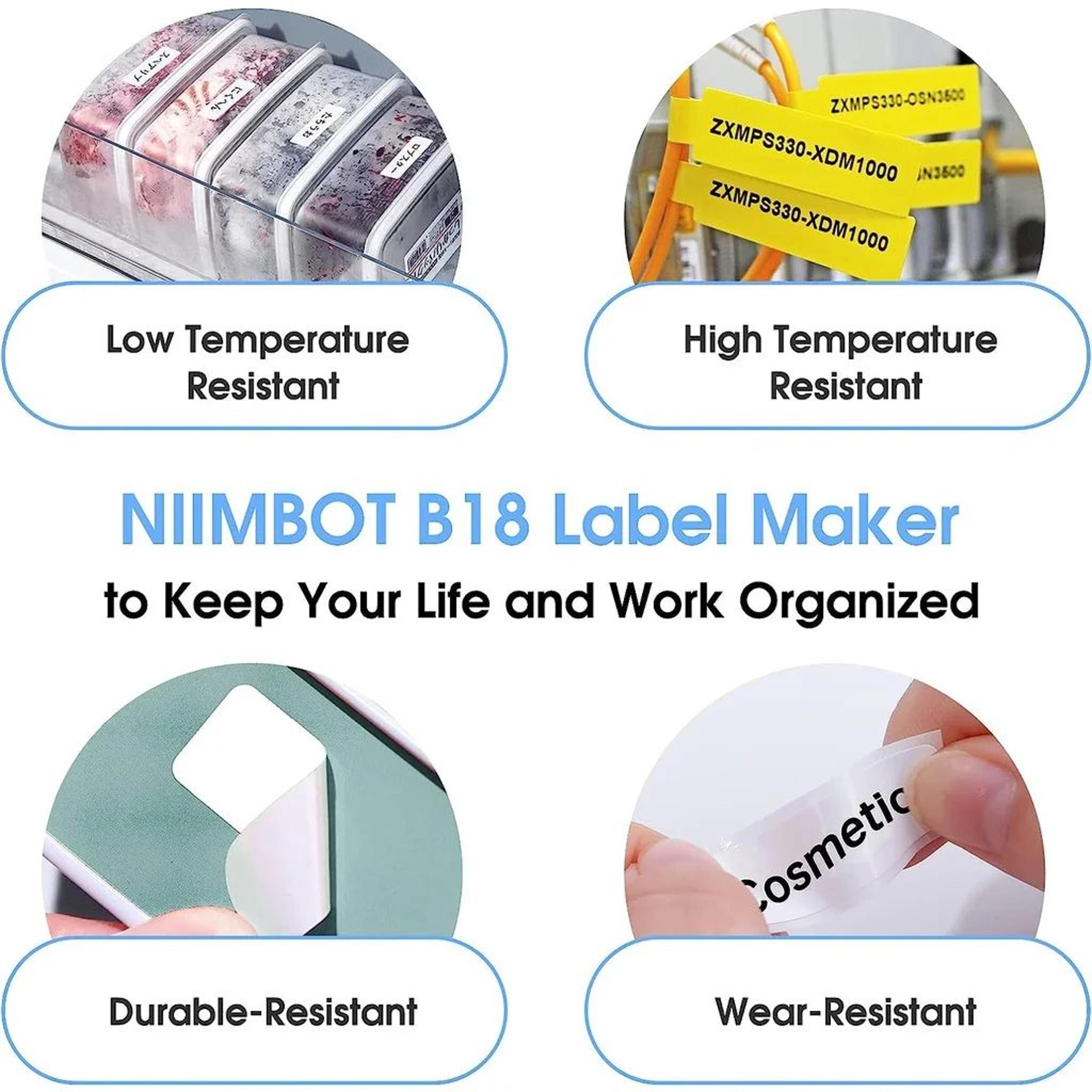 14 X 30mm FadeResistant Color Thermal Transfer Label Tape For B18 Label Printer 2