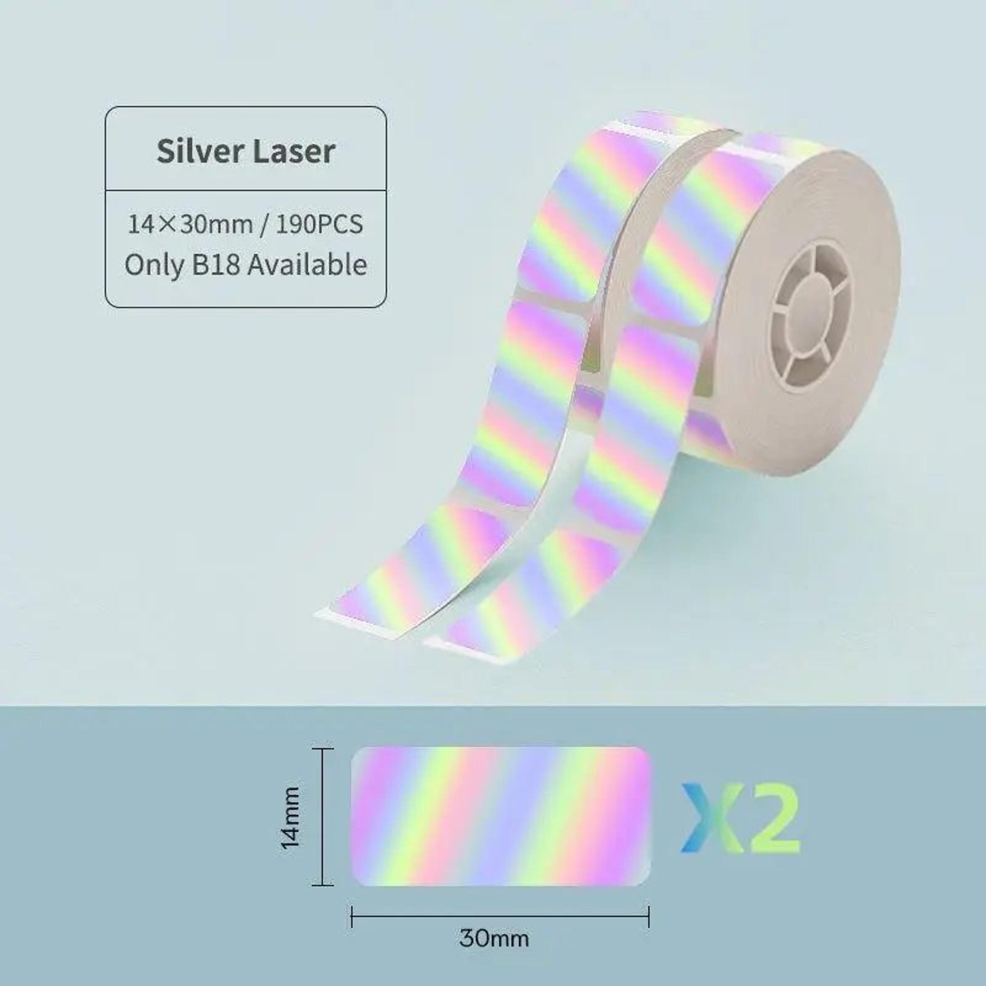 14 X 30mm FadeResistant Color Thermal Transfer Label Tape For B18 Label Printer 5