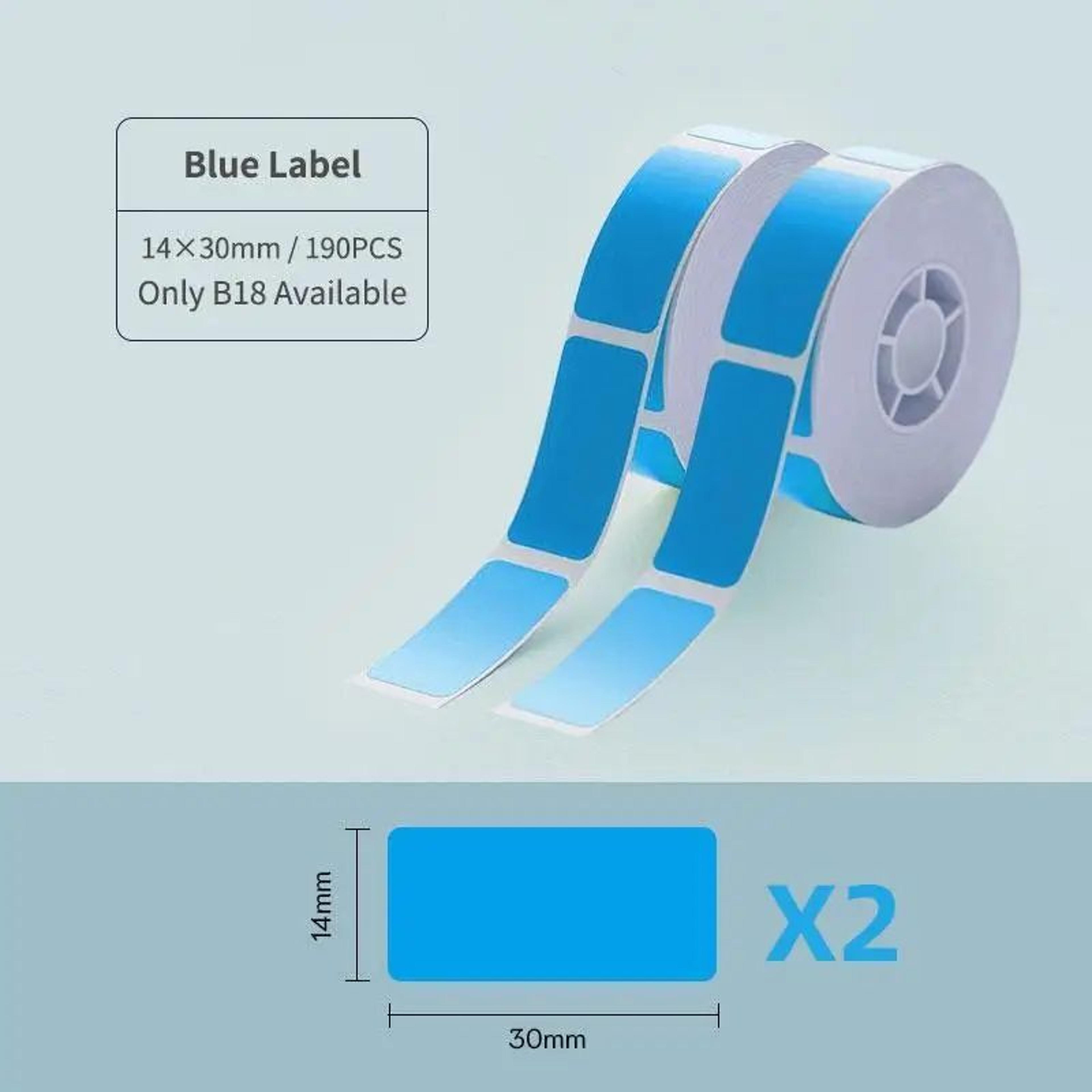 14 X 30mm FadeResistant Color Thermal Transfer Label Tape For B18 Label Printer 7