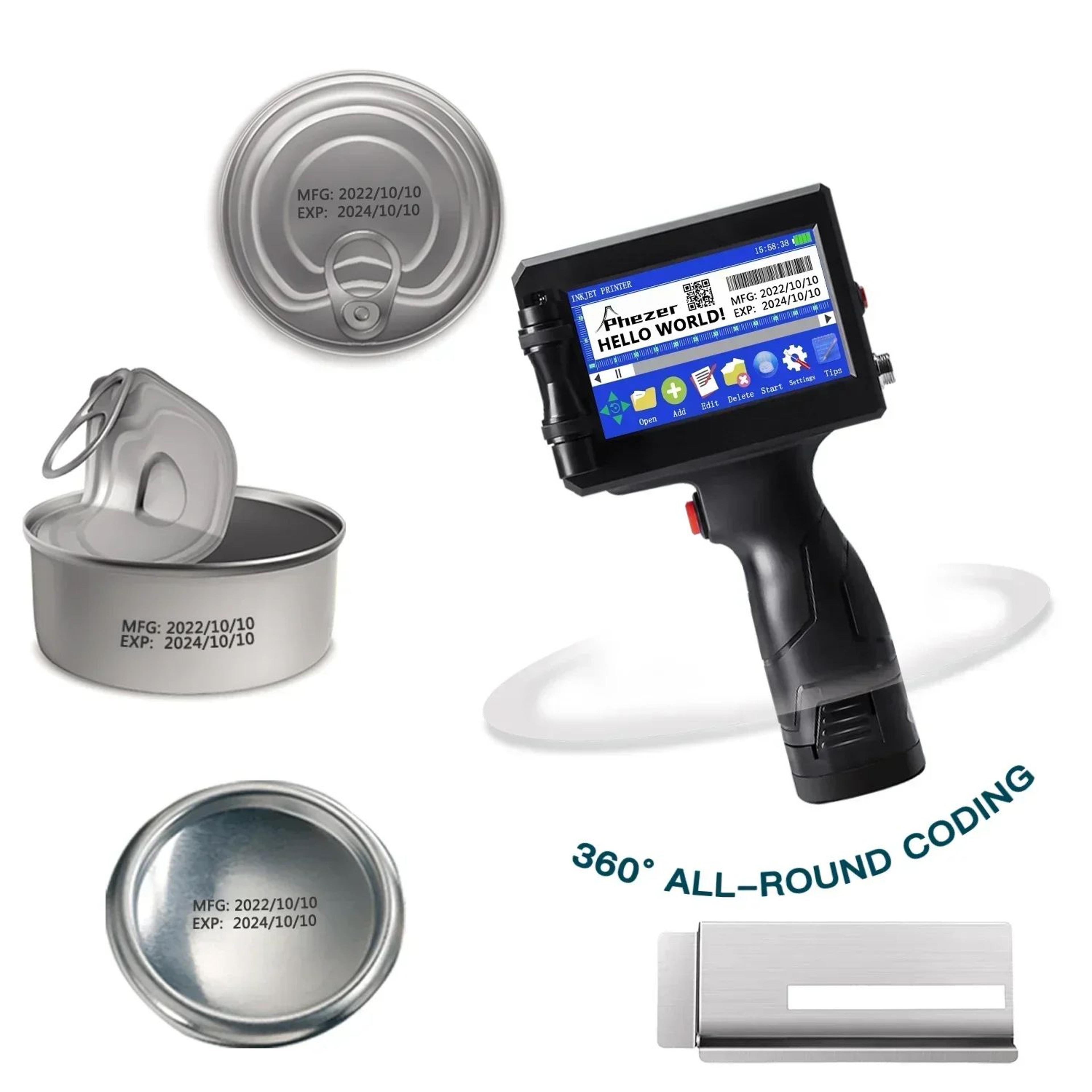 Handheld Inkjet Printer For Expiry Dates Batch Codes QR Codes And Barcodes 5