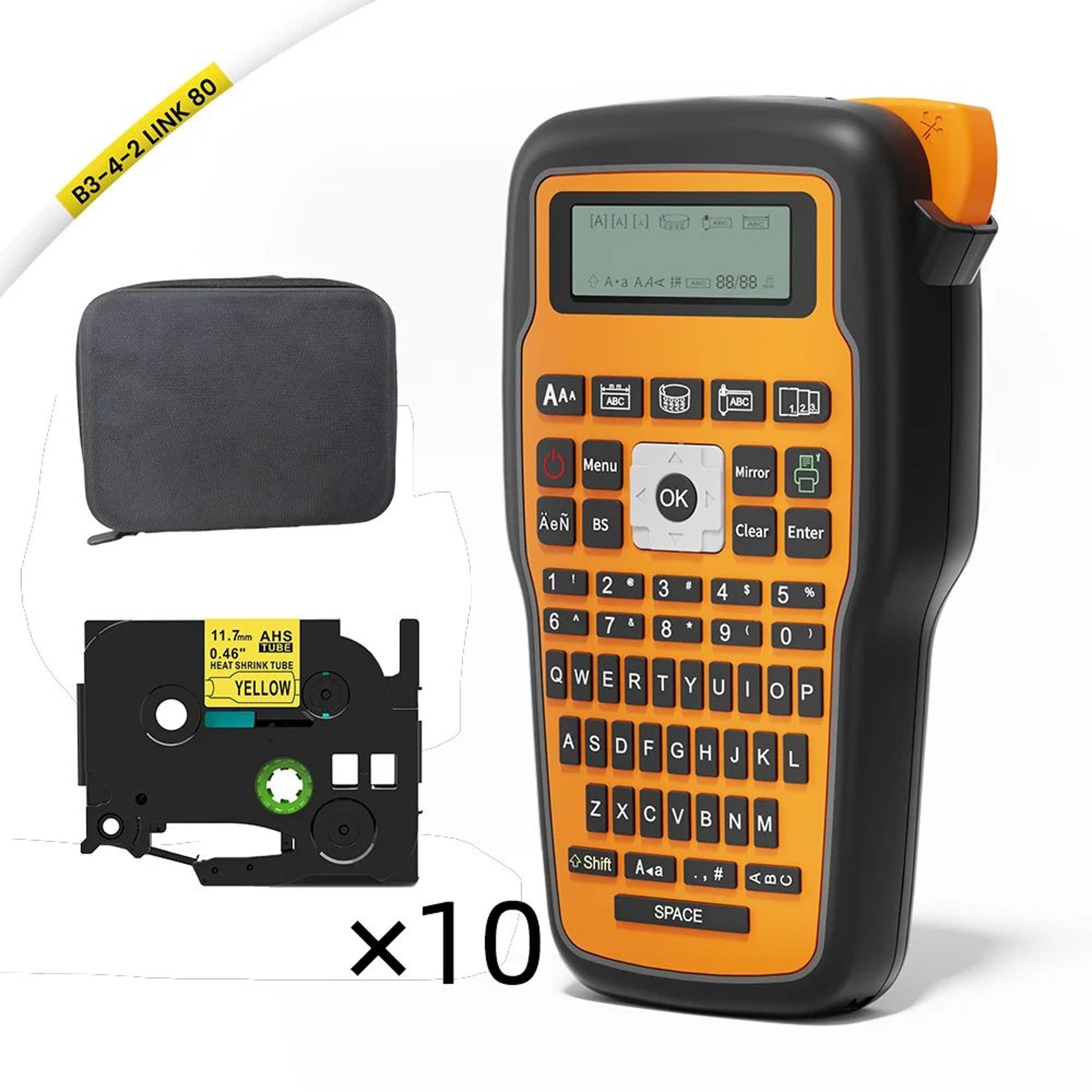 Portable Label Printer Storage Case With Label And Heat Shrink Tubing Organizer 9