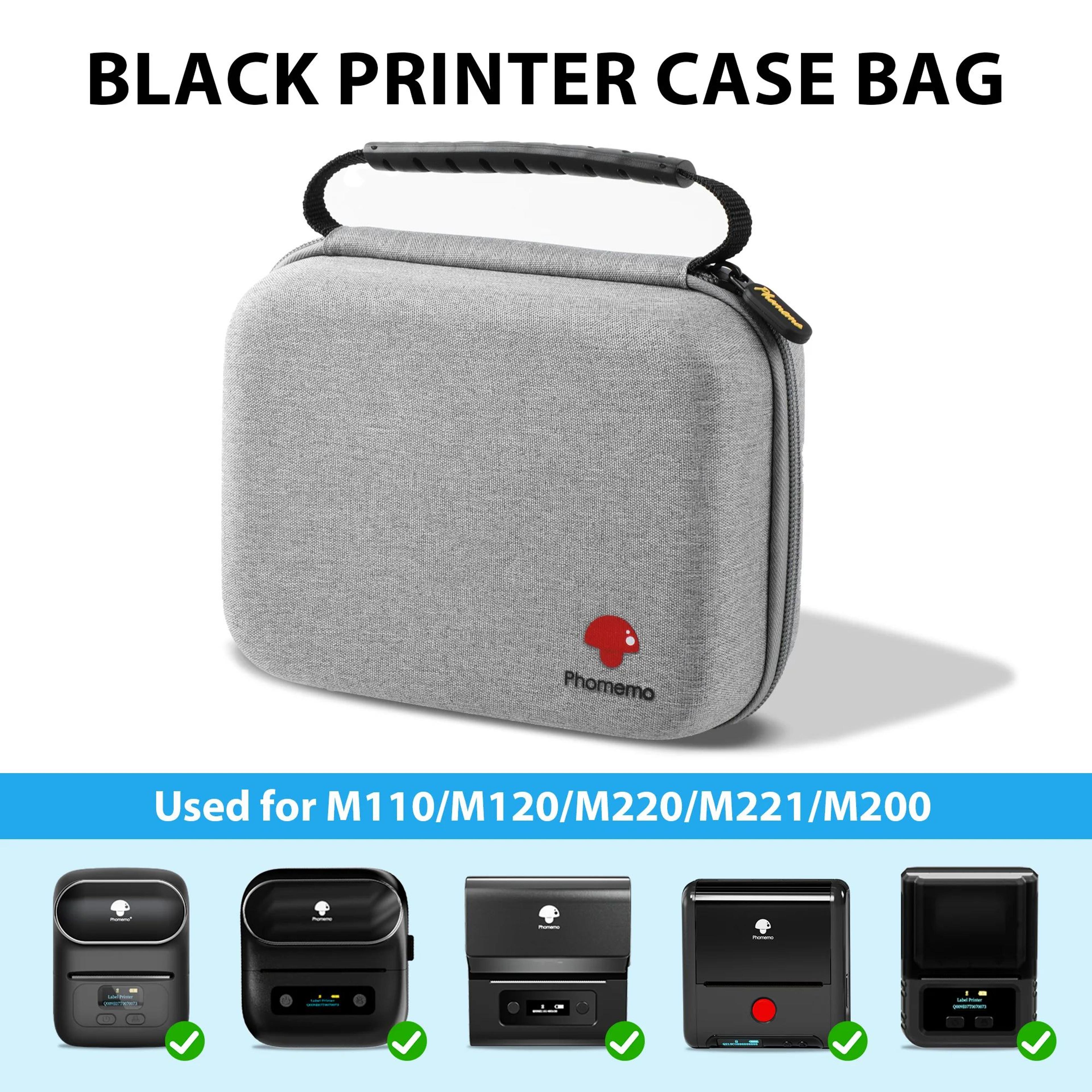 Portable Label Printer Storage Case With Protective Holder And Mesh Pocket 6