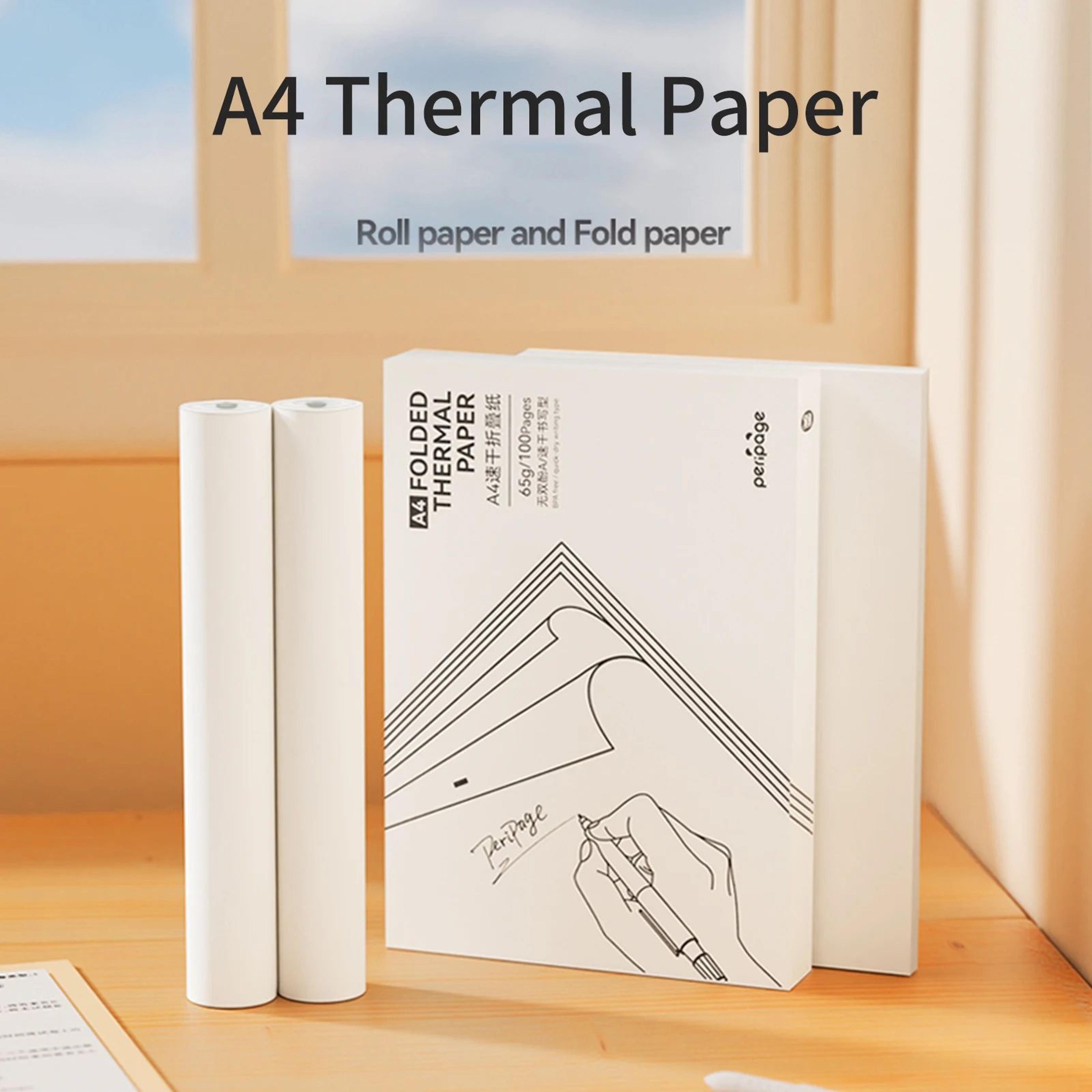 Folded Thermal Printer Paper For A40 Portable Printer QuickDry Inkless Printing Sheets 0
