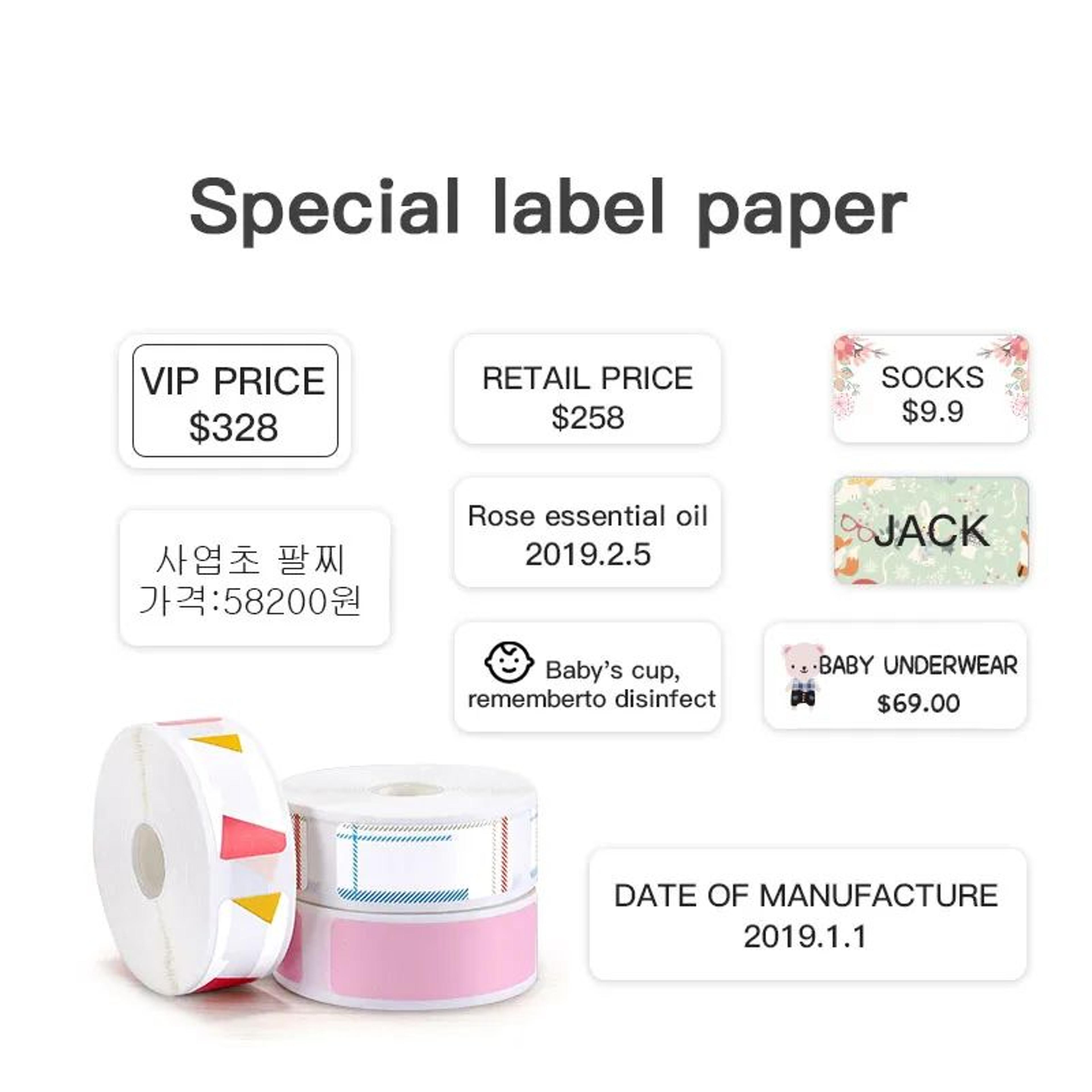 SelfAdhesive Thermal Label Paper Rolls For Mini Label Printers 5