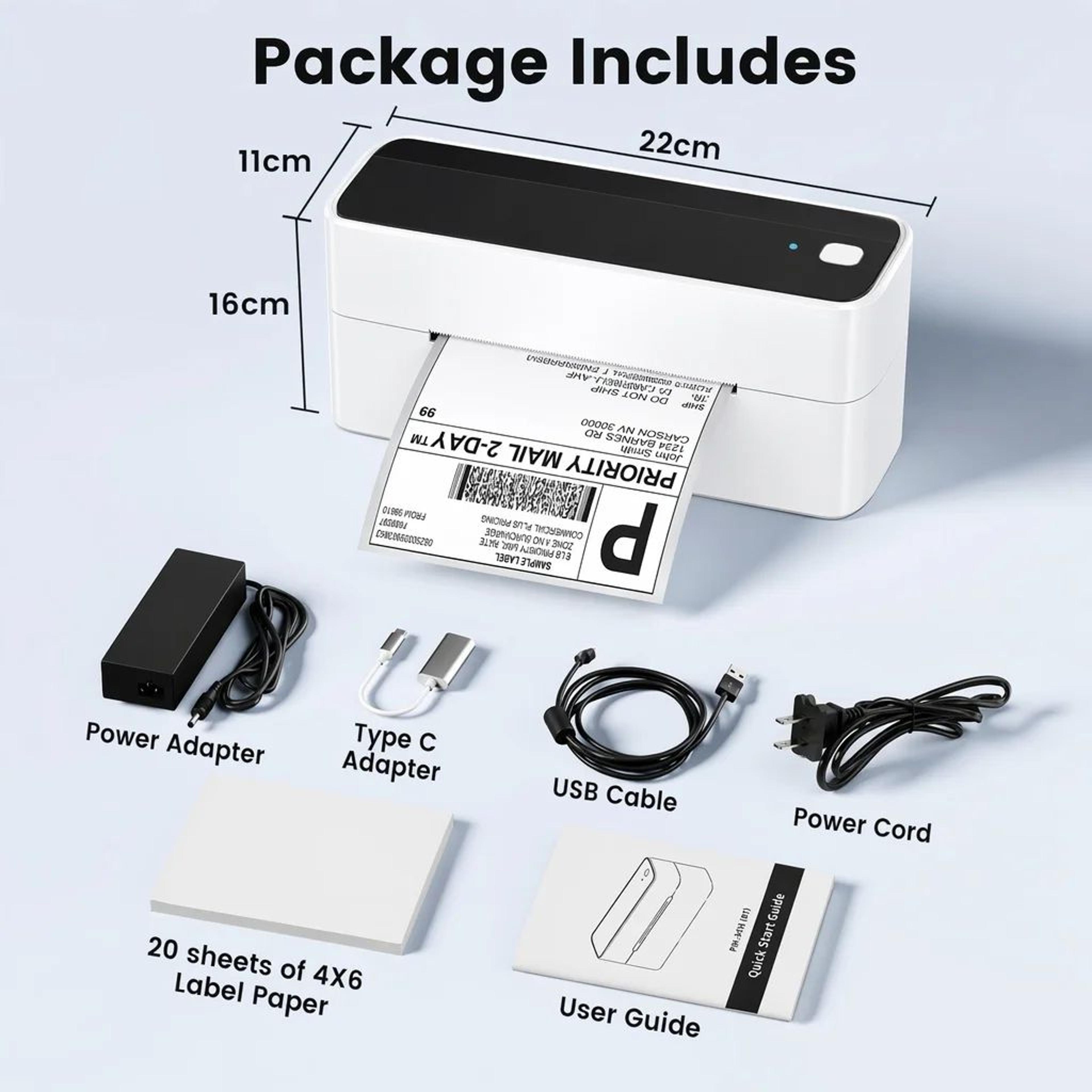 Wireless Bluetooth 4x6 Thermal Shipping Label Printer For Small Business 11