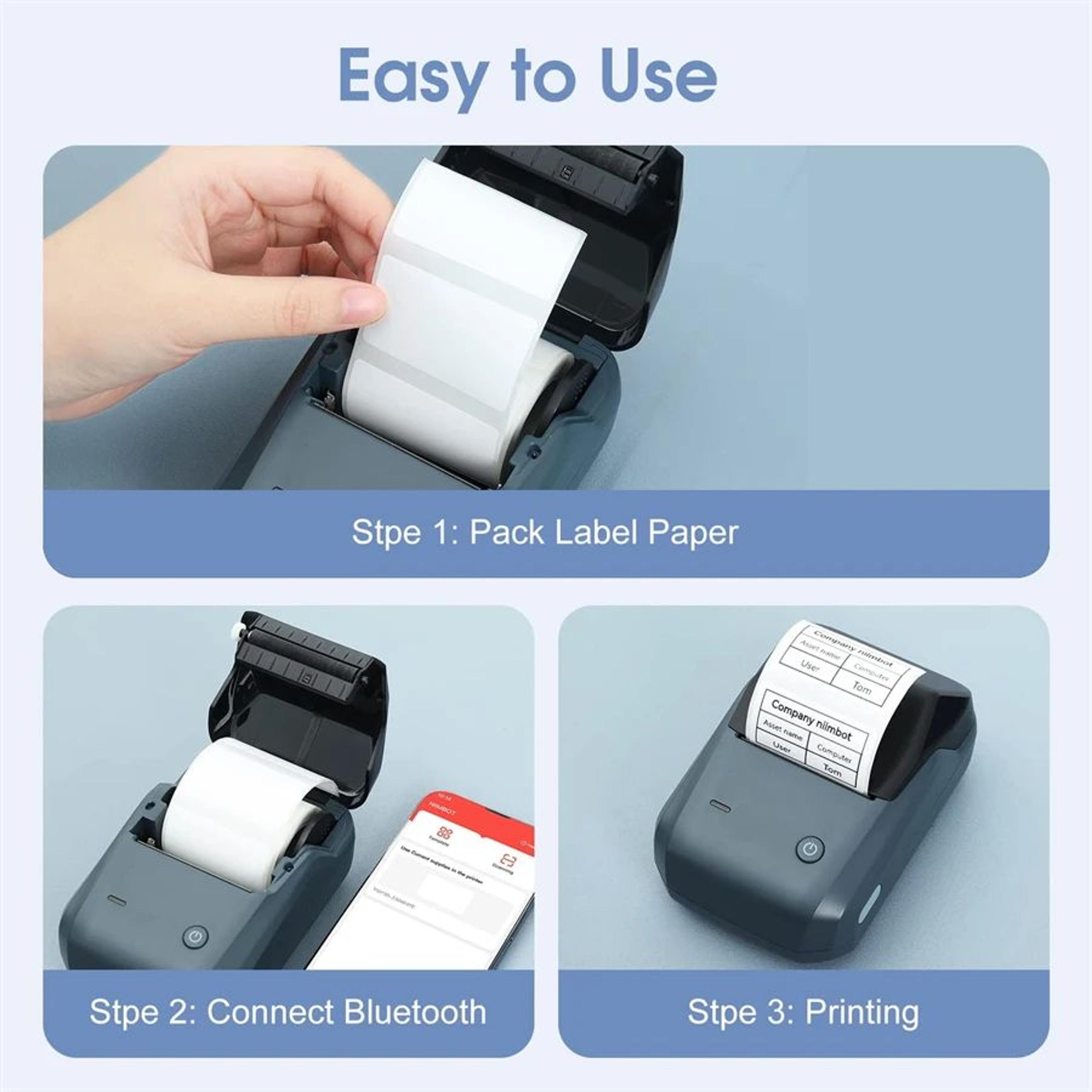 Mini Bluetooth Thermal Label Printer With SelfAdhesive Stickers 3
