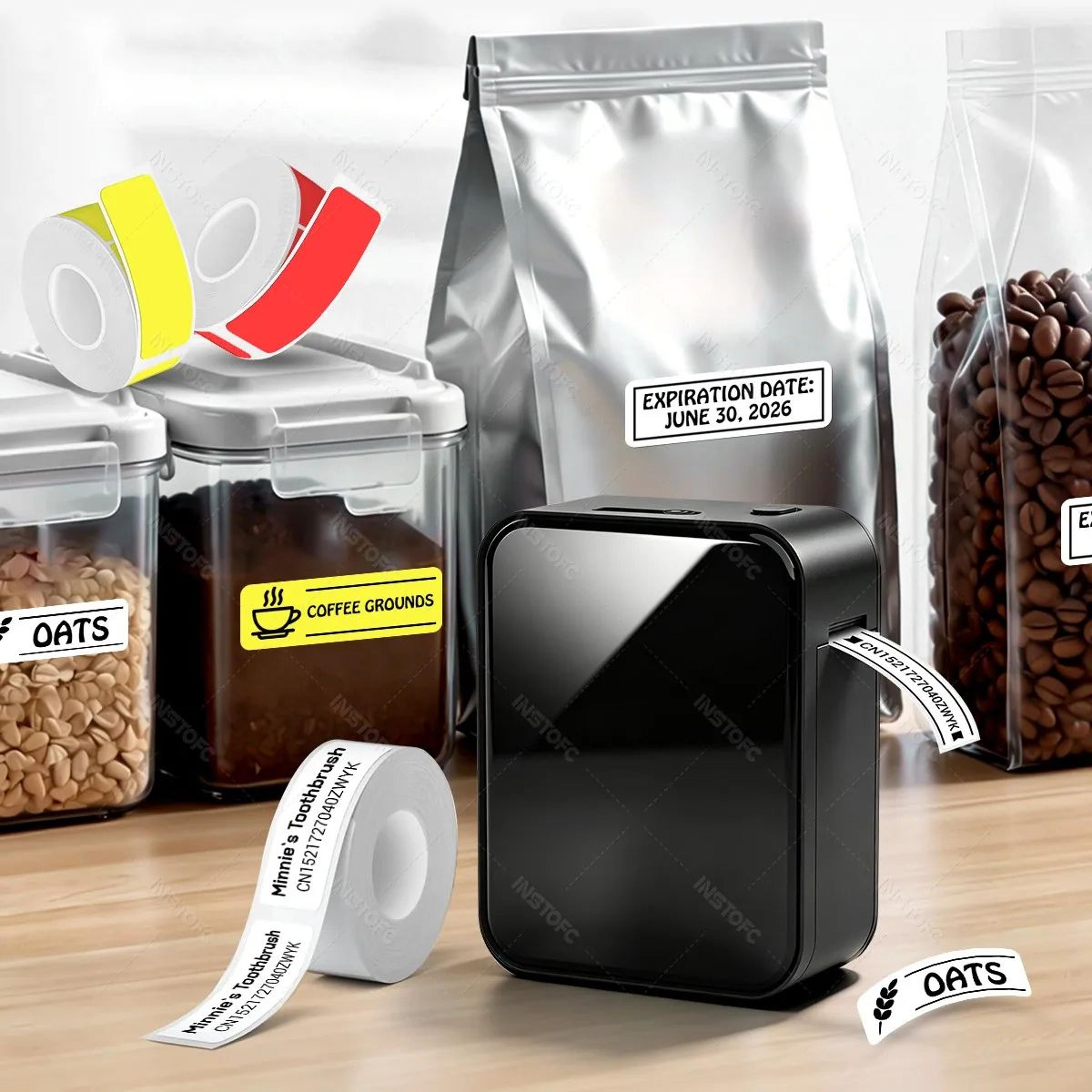 Mini Portable Wireless Thermal Label Printer With SelfAdhesive Stickers 0