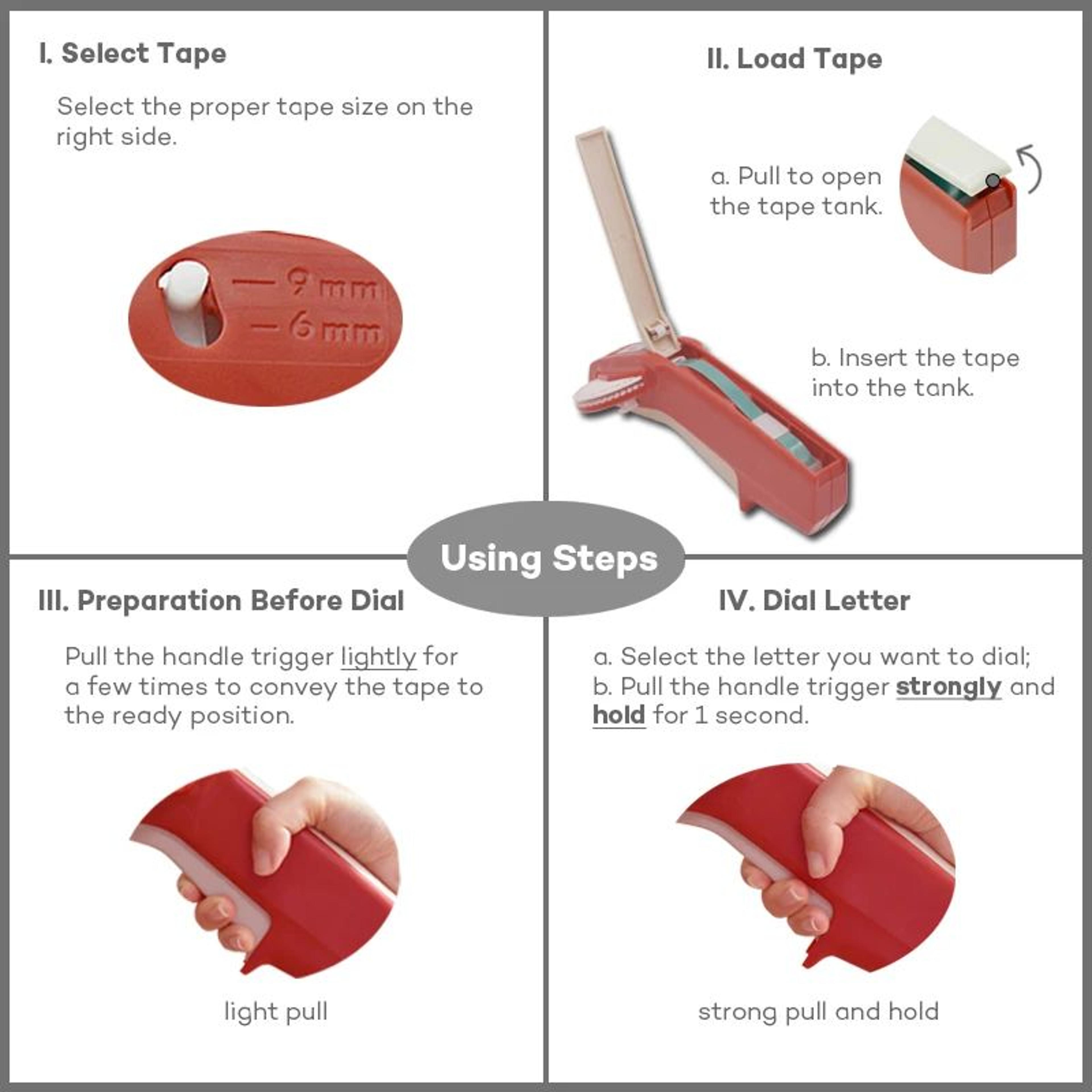 Manual Embossing Label Maker With 6mm And 9mm Tape Compatibility 5