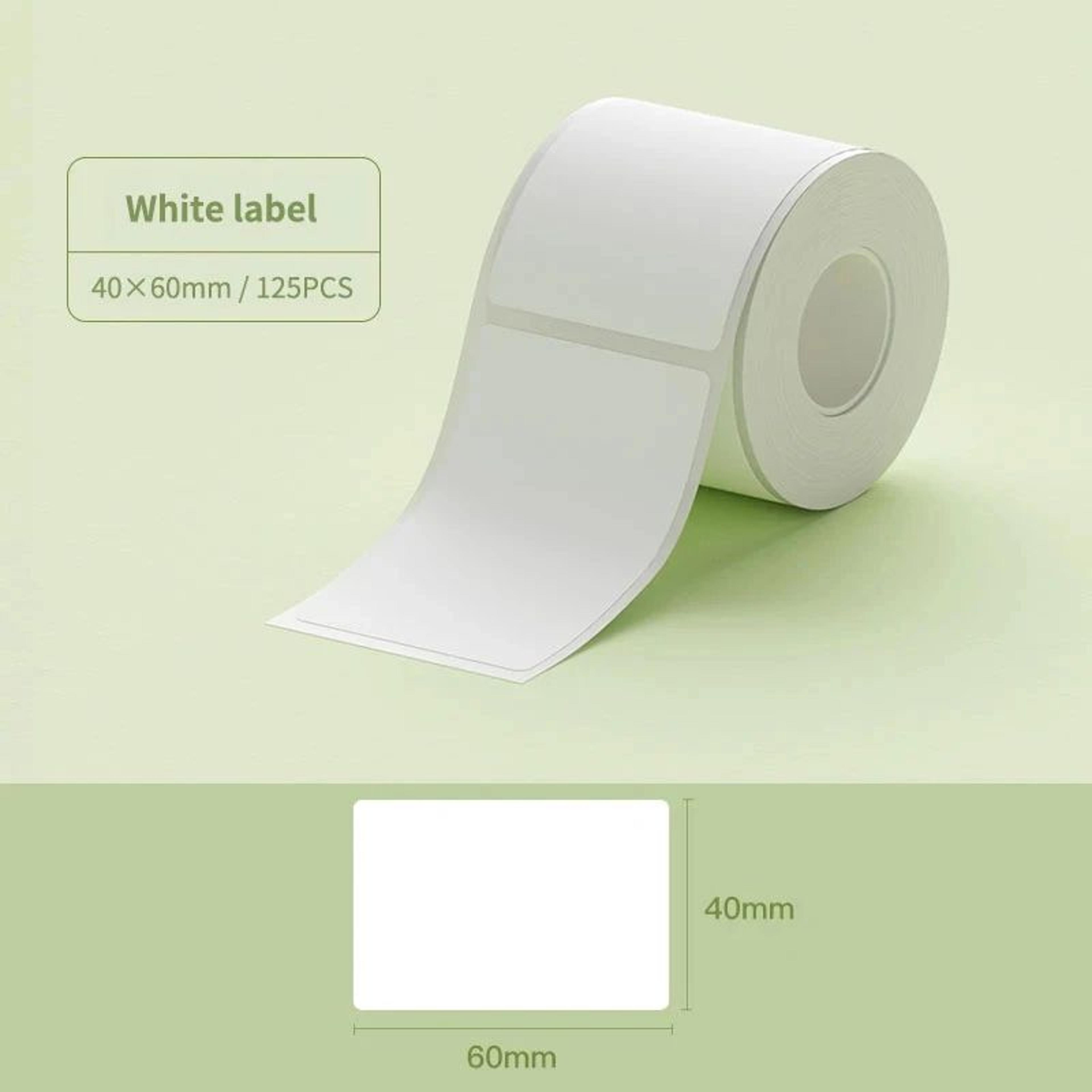Waterproof Round Thermal Sticker Labels For B1 B21 B3S Printers  White And Transparent 10