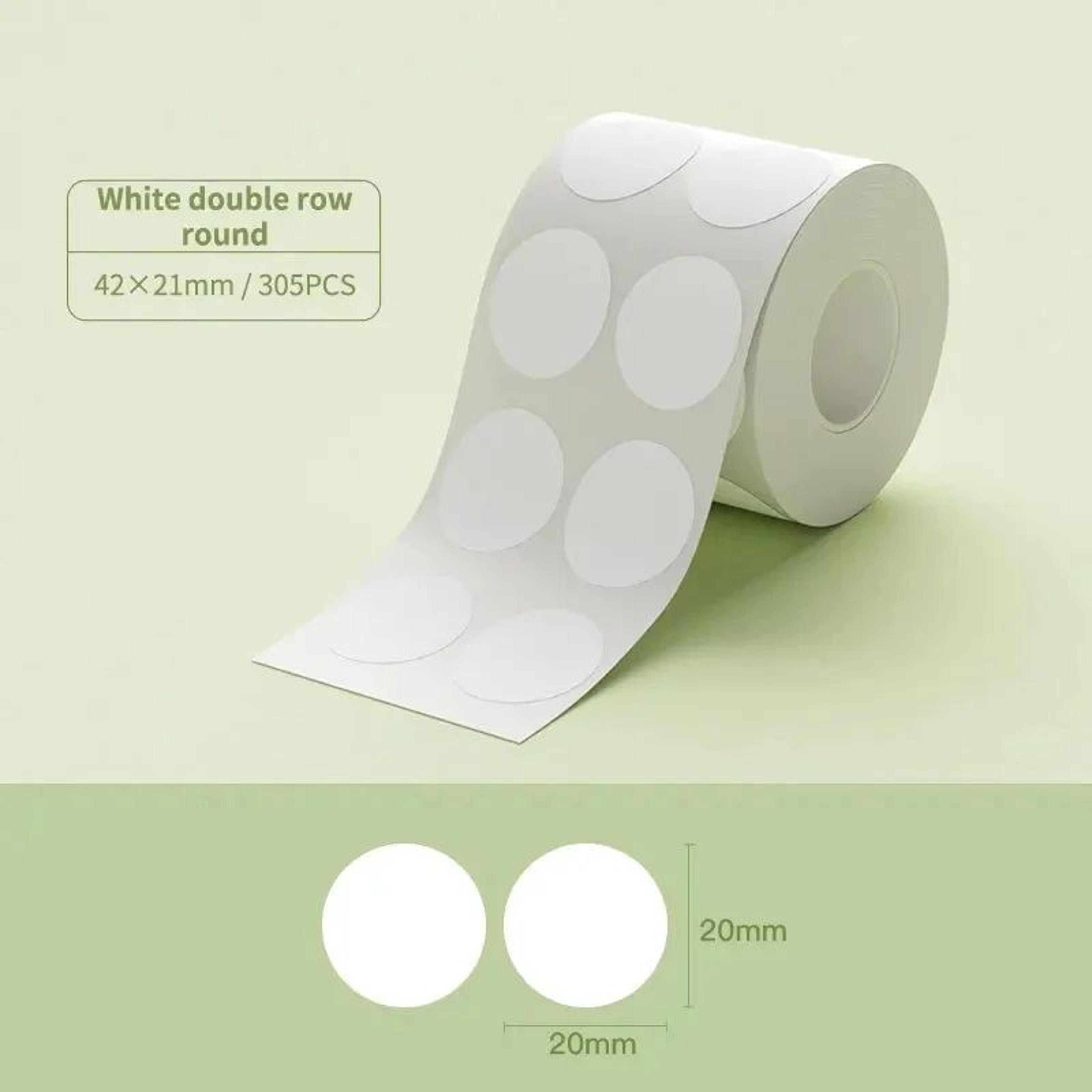 Waterproof Round Thermal Sticker Labels For B1 B21 B3S Printers  White And Transparent 13