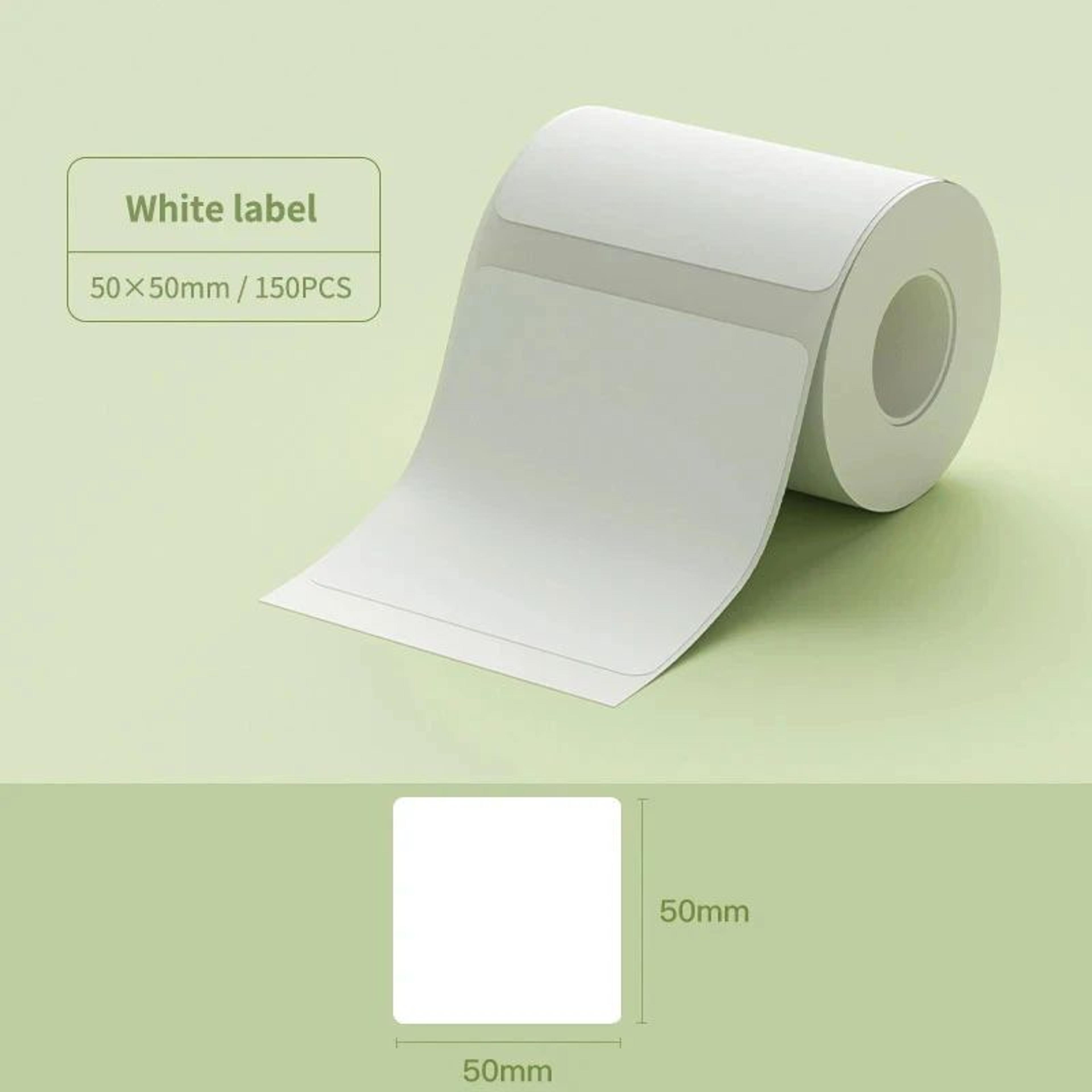 Waterproof Round Thermal Sticker Labels For B1 B21 B3S Printers  White And Transparent 5