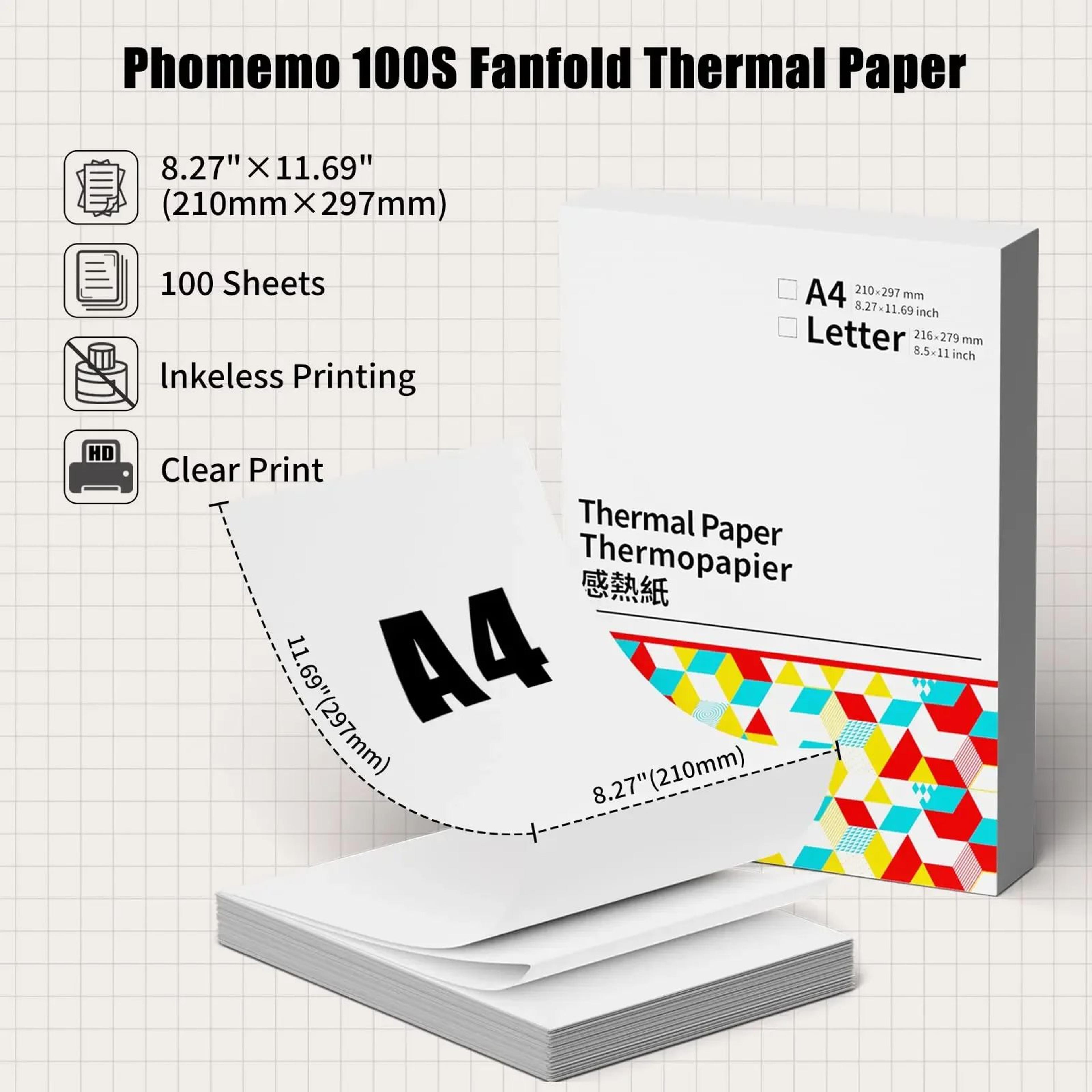 A4 QuickDry Thermal Printer Paper Rolls 4PCS For Portable Printers 3