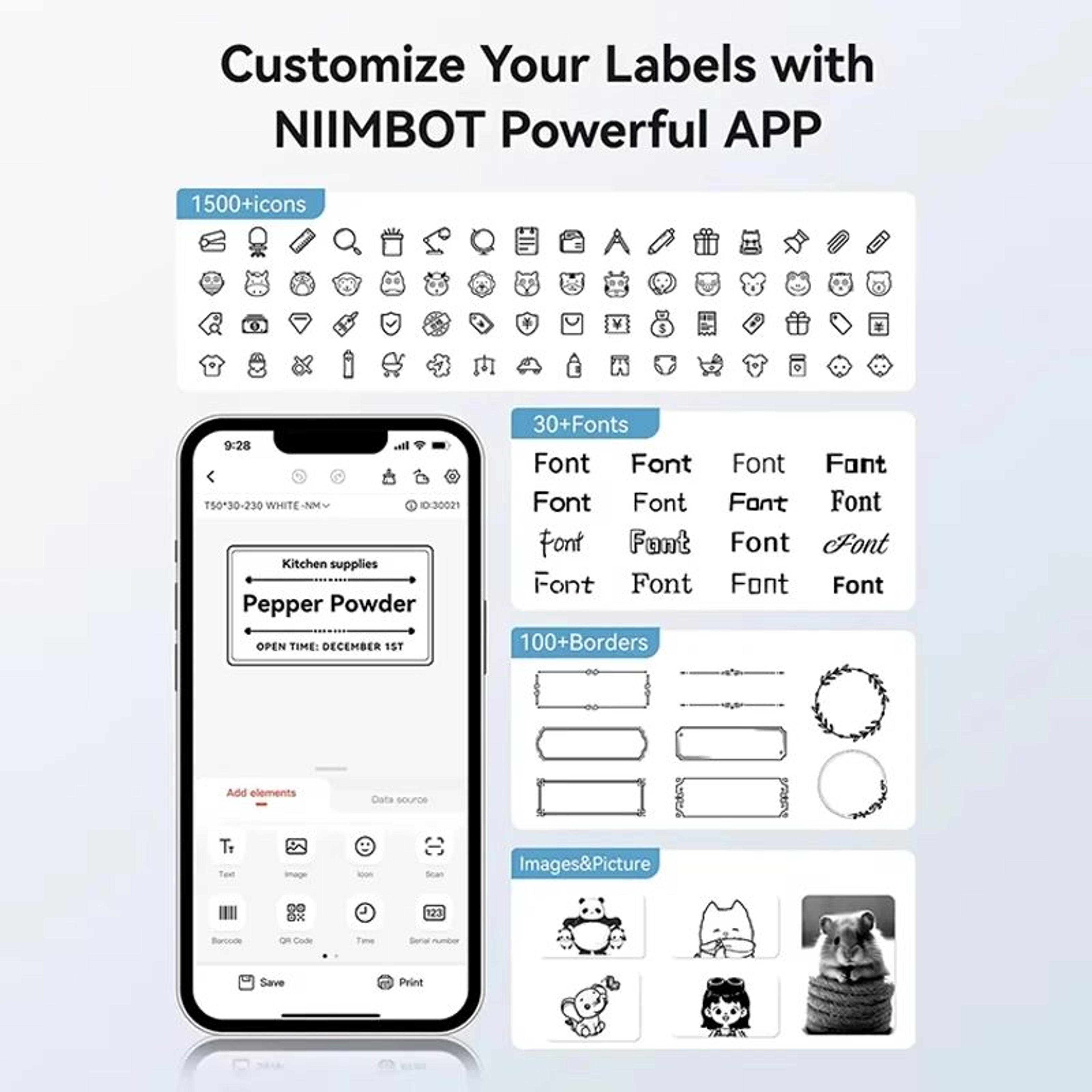 Waterproof SelfAdhesive Thermal Label Stickers For B1 B21 Printers 2
