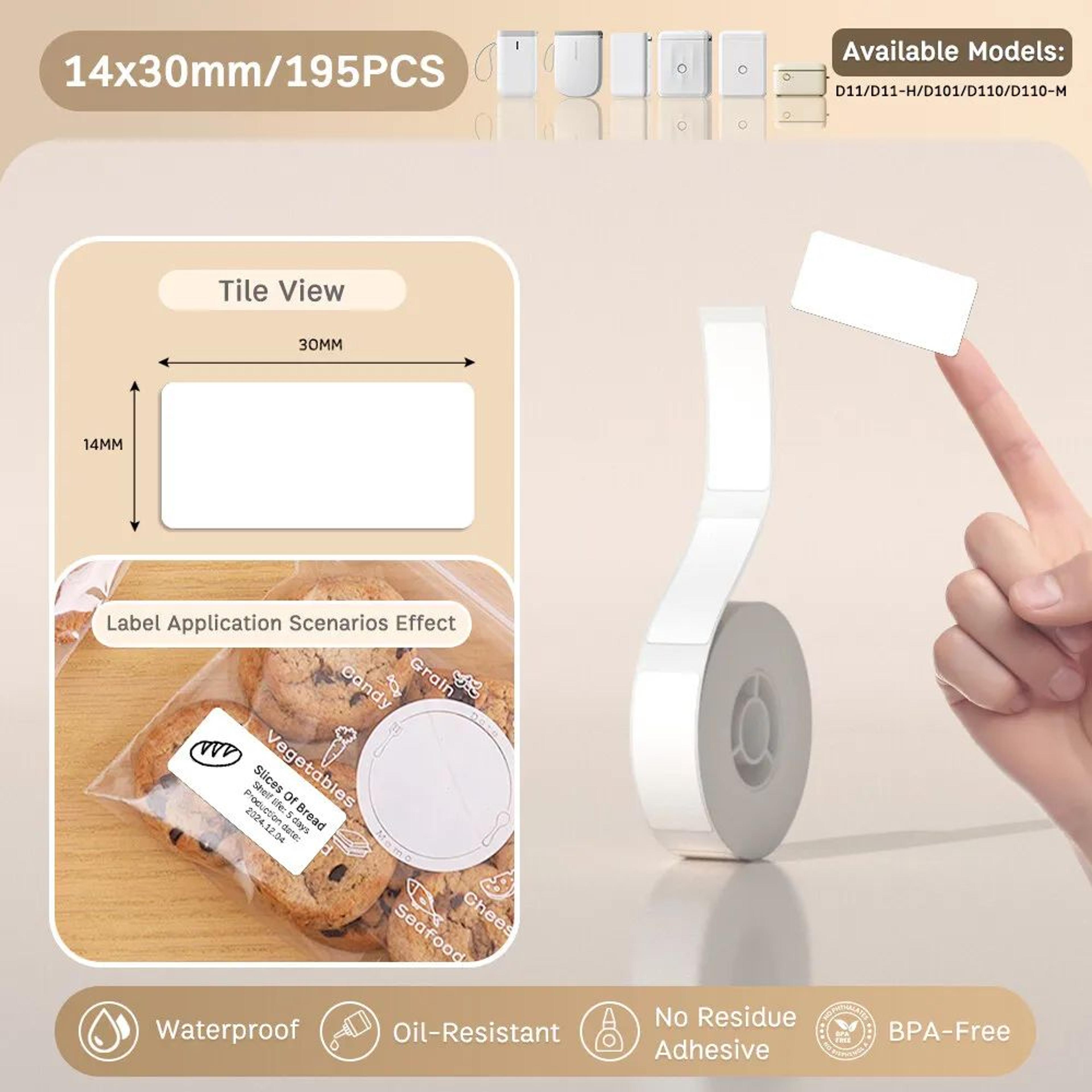 Waterproof SelfAdhesive Thermal Label Stickers For D11 D110 D101 Printers 11