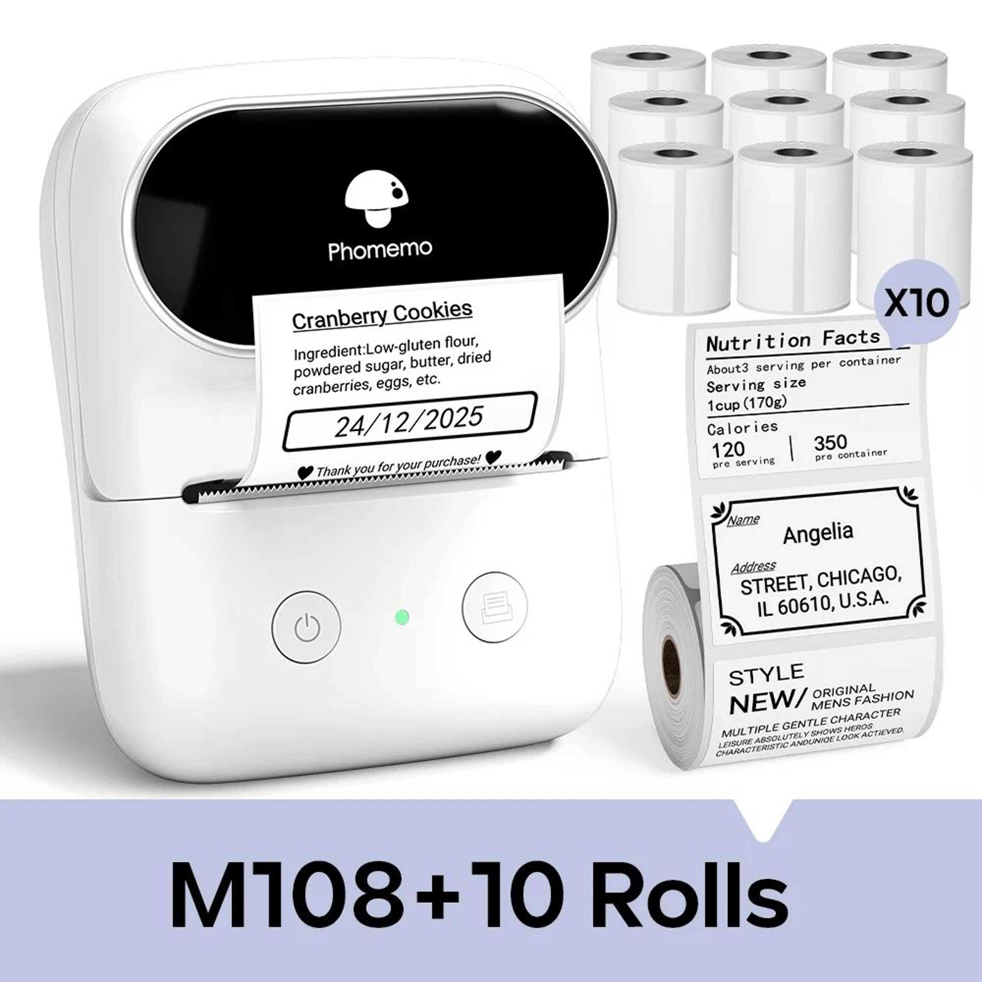 Mini Wireless Bluetooth Thermal Label Printer 2050mm For Home And Office 9
