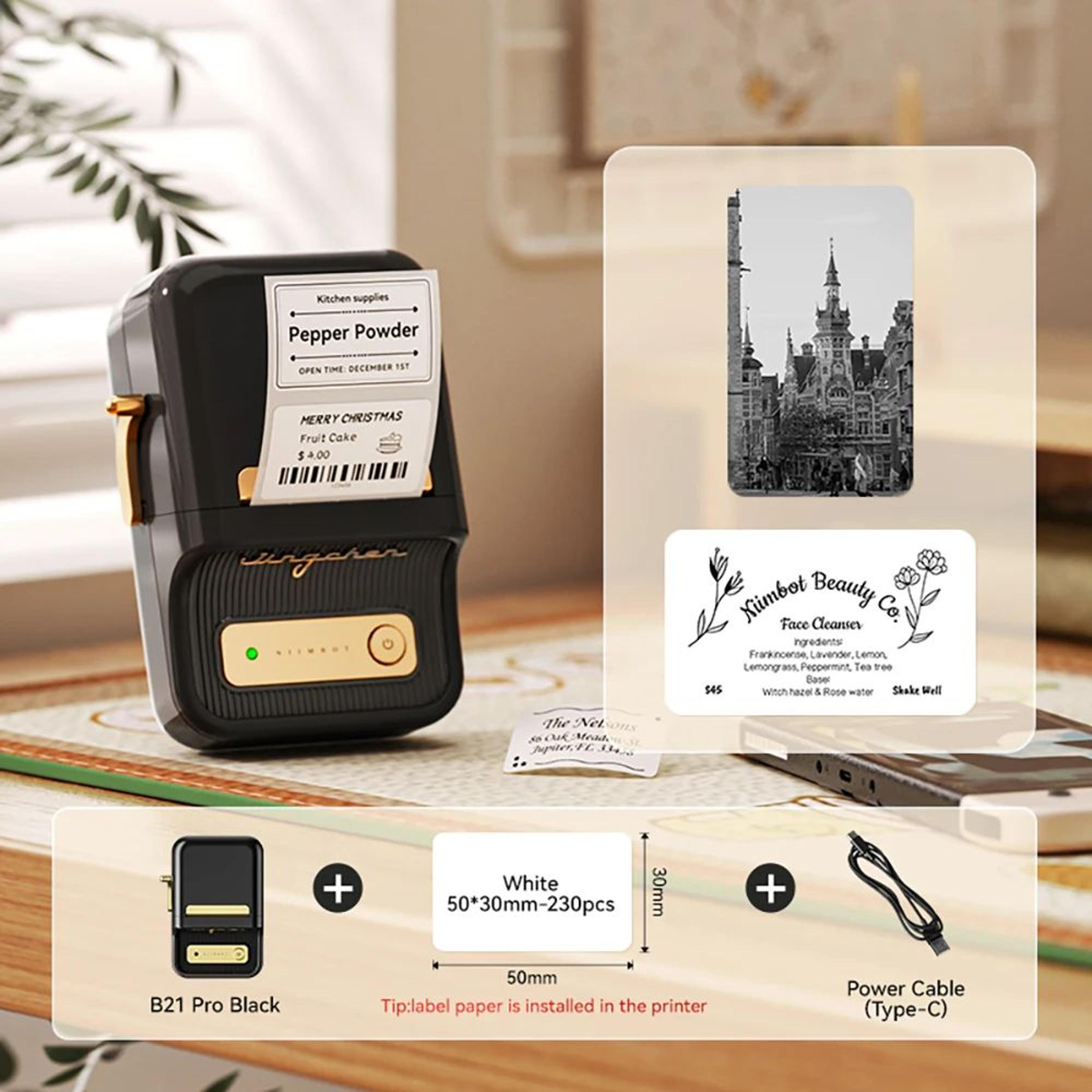 B21 Pro Wireless Thermal Label Printer With Red And Black Printing For Business 8