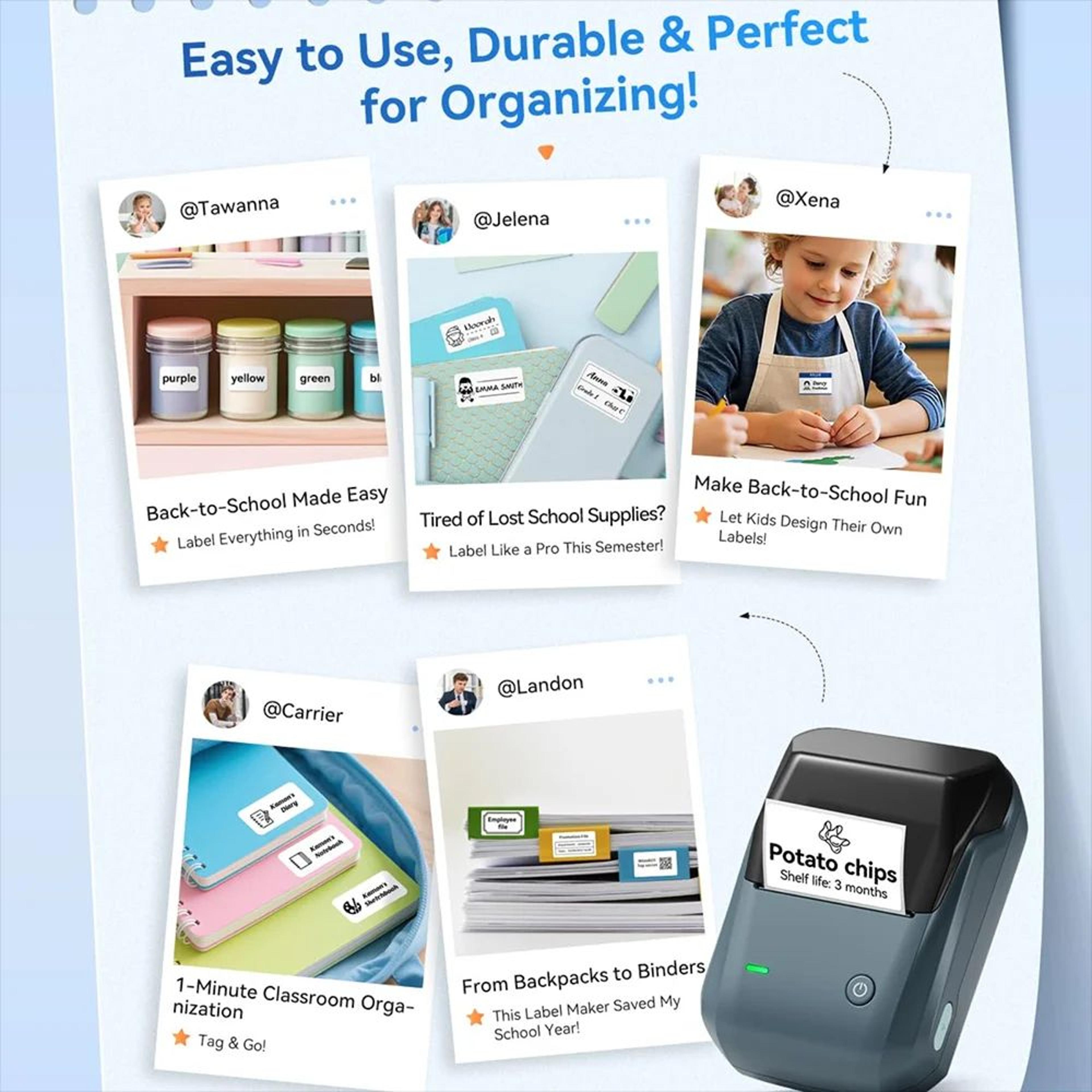 B1 Wireless Bluetooth Thermal Label Printer For Home And Office Organization 5