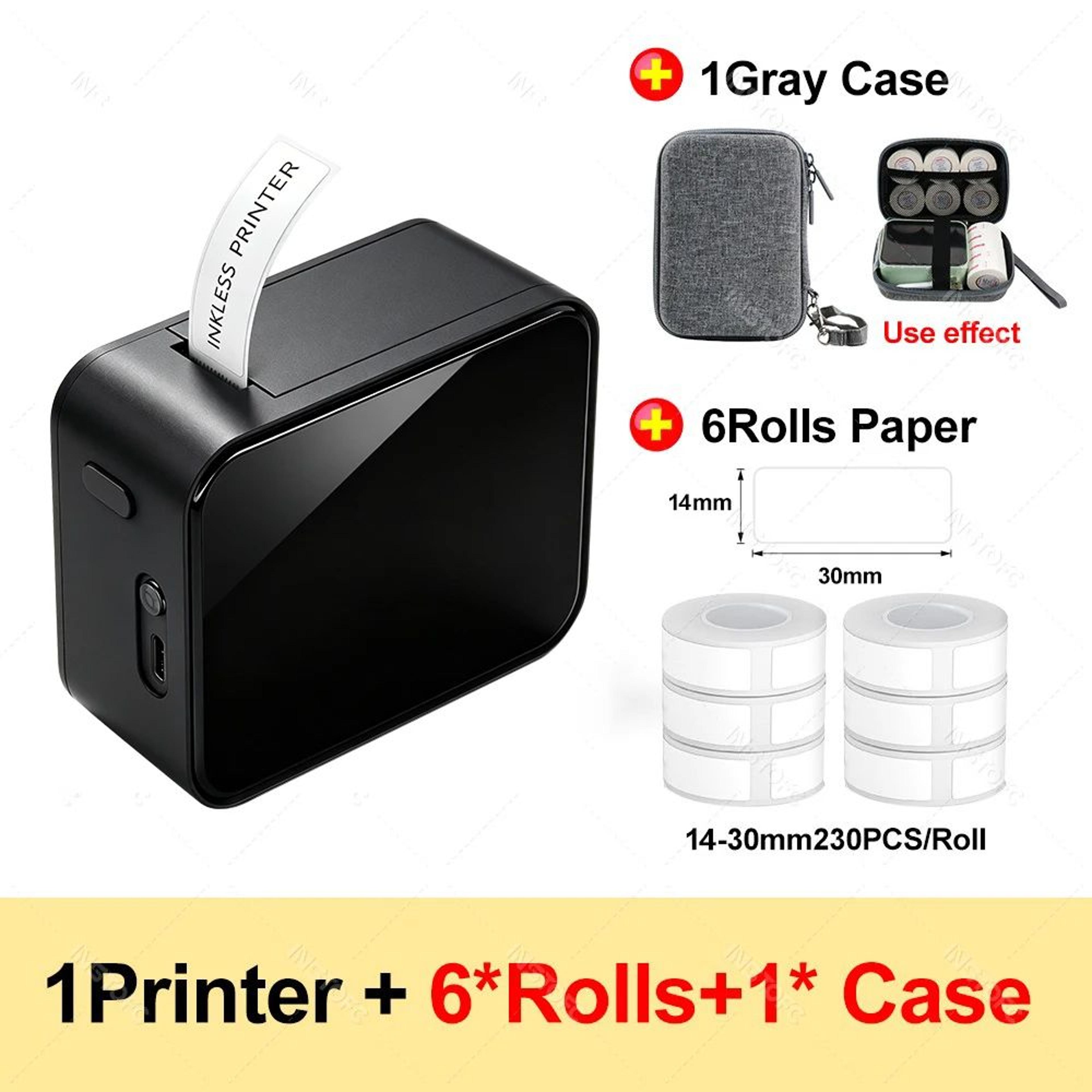 Mini Portable Inkless Thermal Label Printer With SelfAdhesive Stickers 9