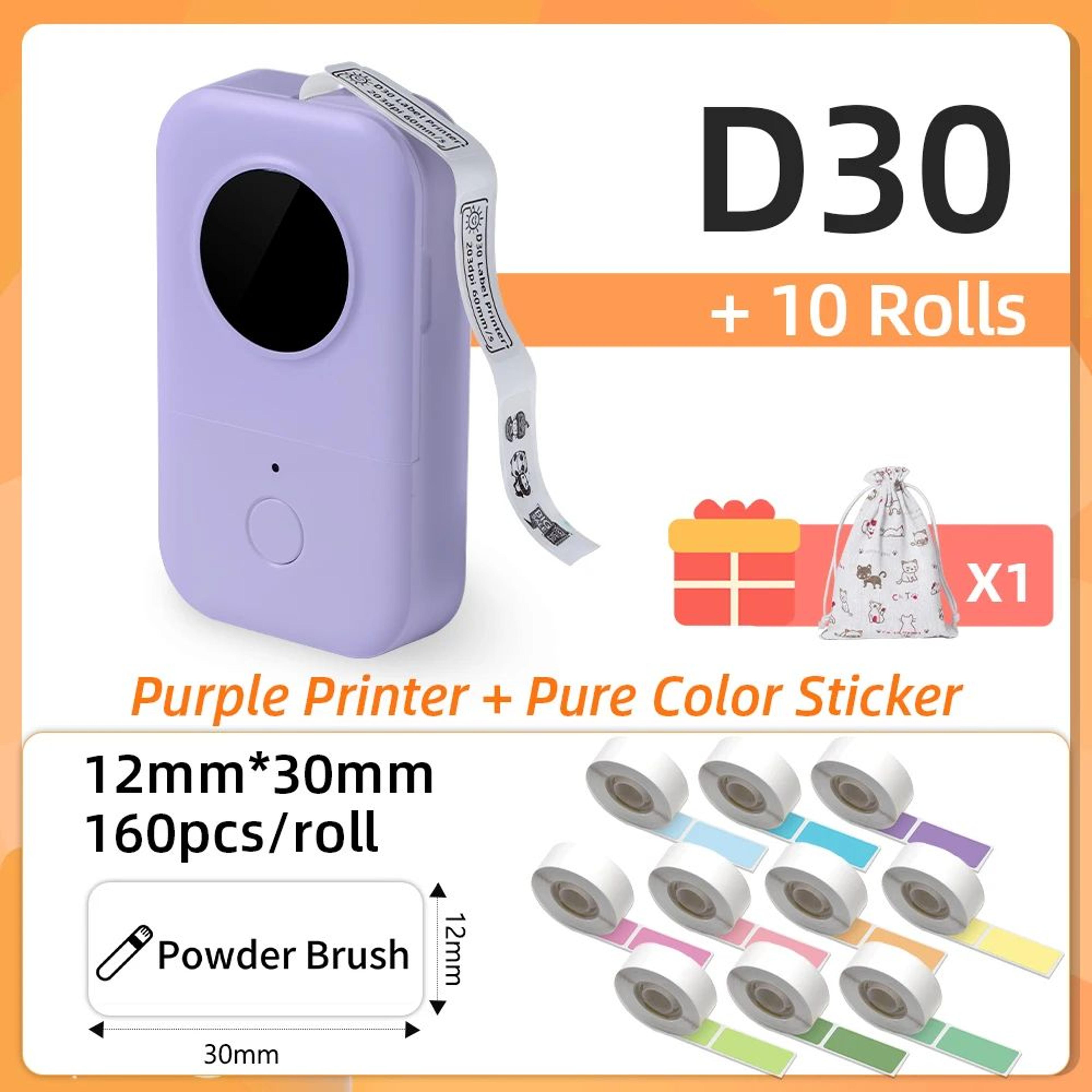 d30 mini wireless bluetooth thermal label maker portable inkless sticker printer