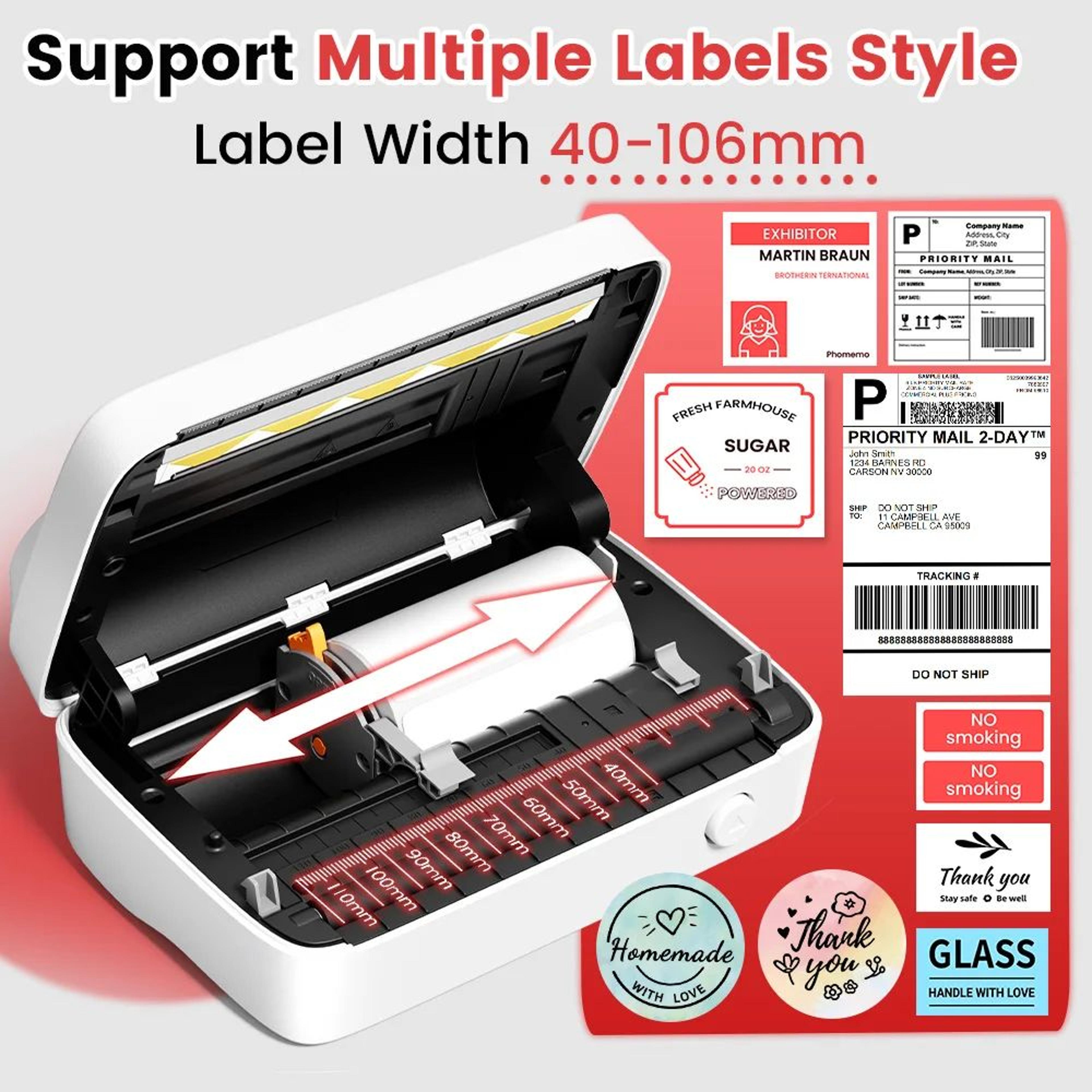 Bluetooth 4x6 Wireless Thermal Shipping Label Printer For Small Business 2