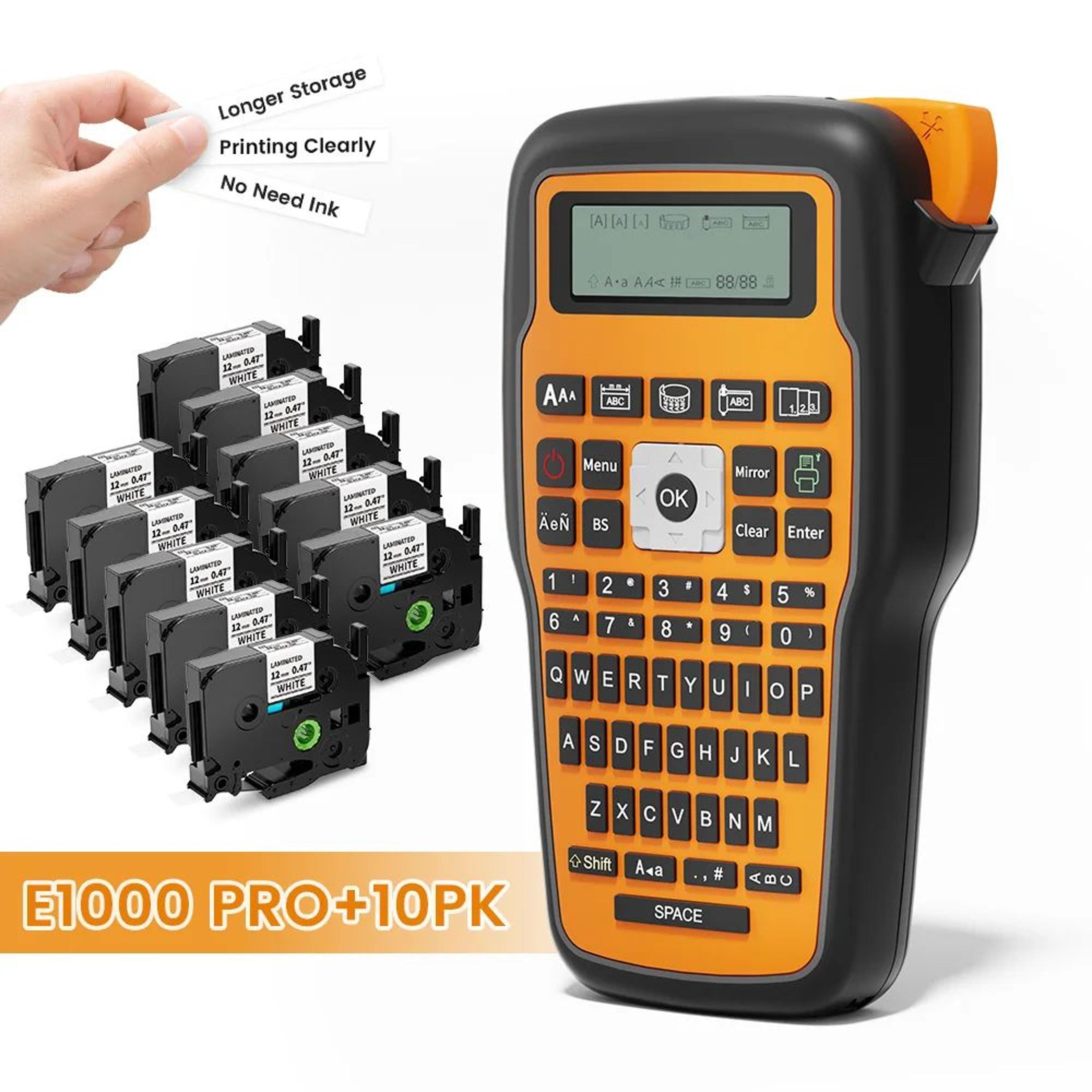 Portable 203 DPI Handheld Label Printer With 612mm Tape Compatibility 9