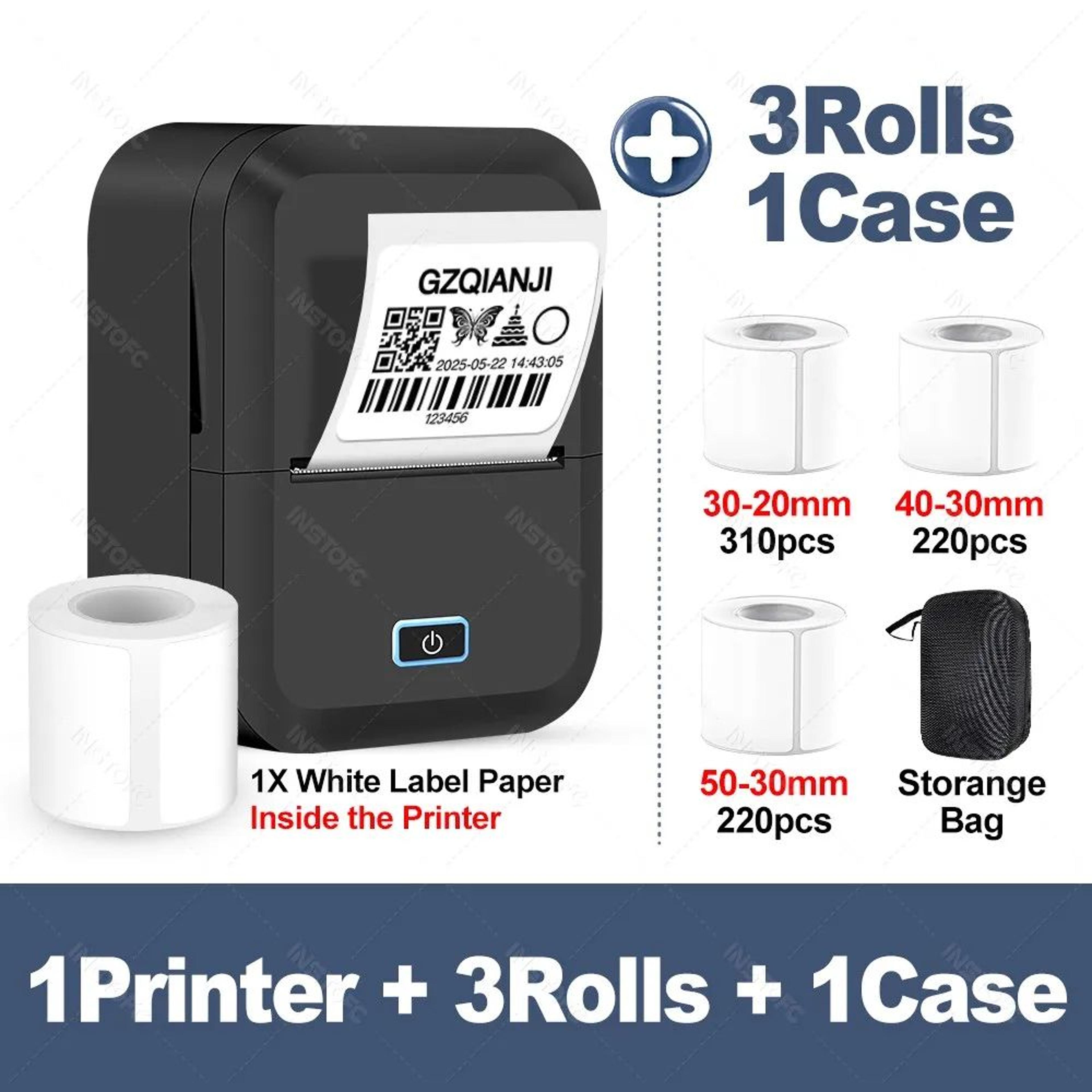 Portable Bluetooth Thermal Label Printer Mini Inkless Sticker Maker 11