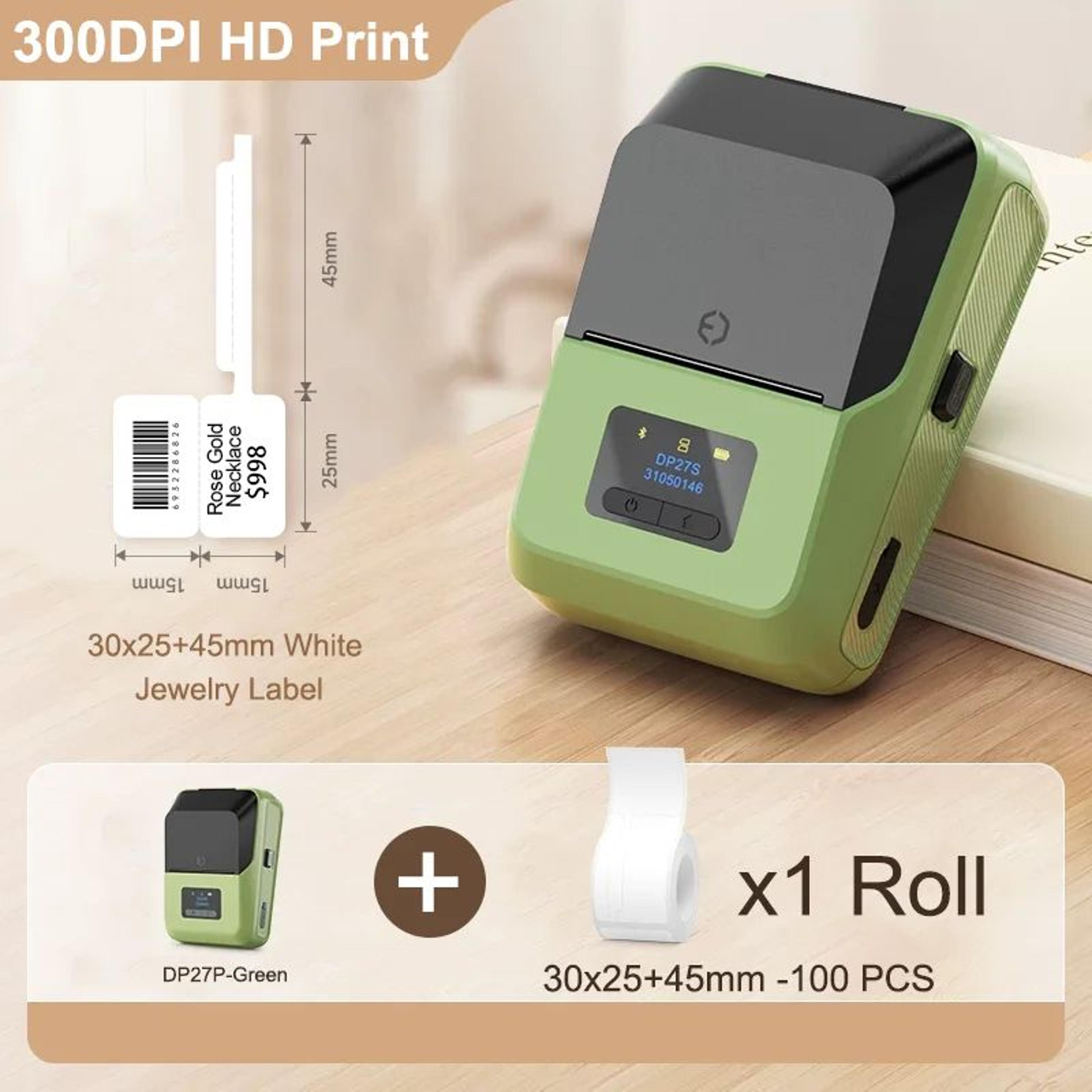 300 DPI Wireless Thermal Label Printer For Jewelry Cable And Office Stickers 14