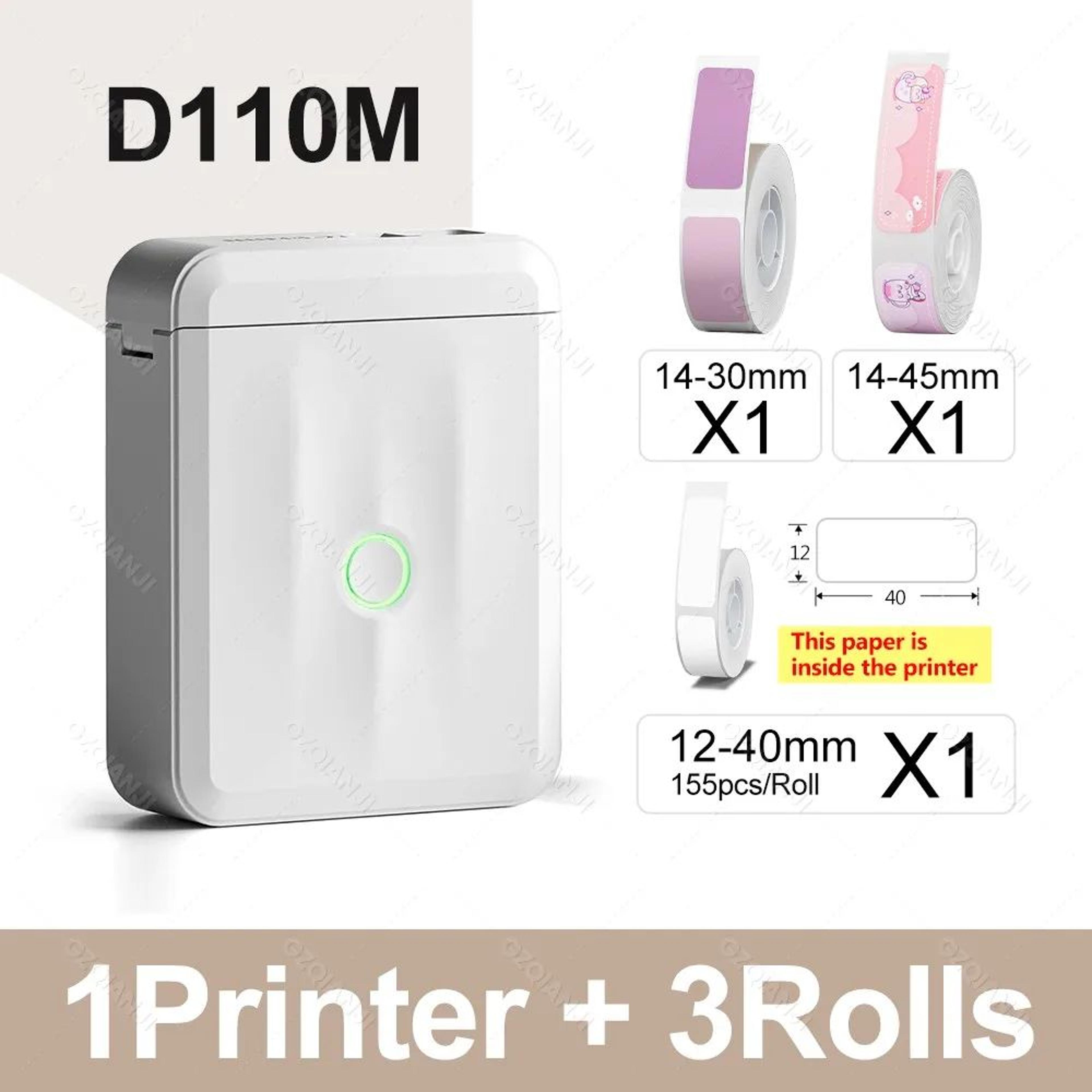 D110 Mini Bluetooth Thermal Label Printer Portable Wireless Inkless Label Maker 6