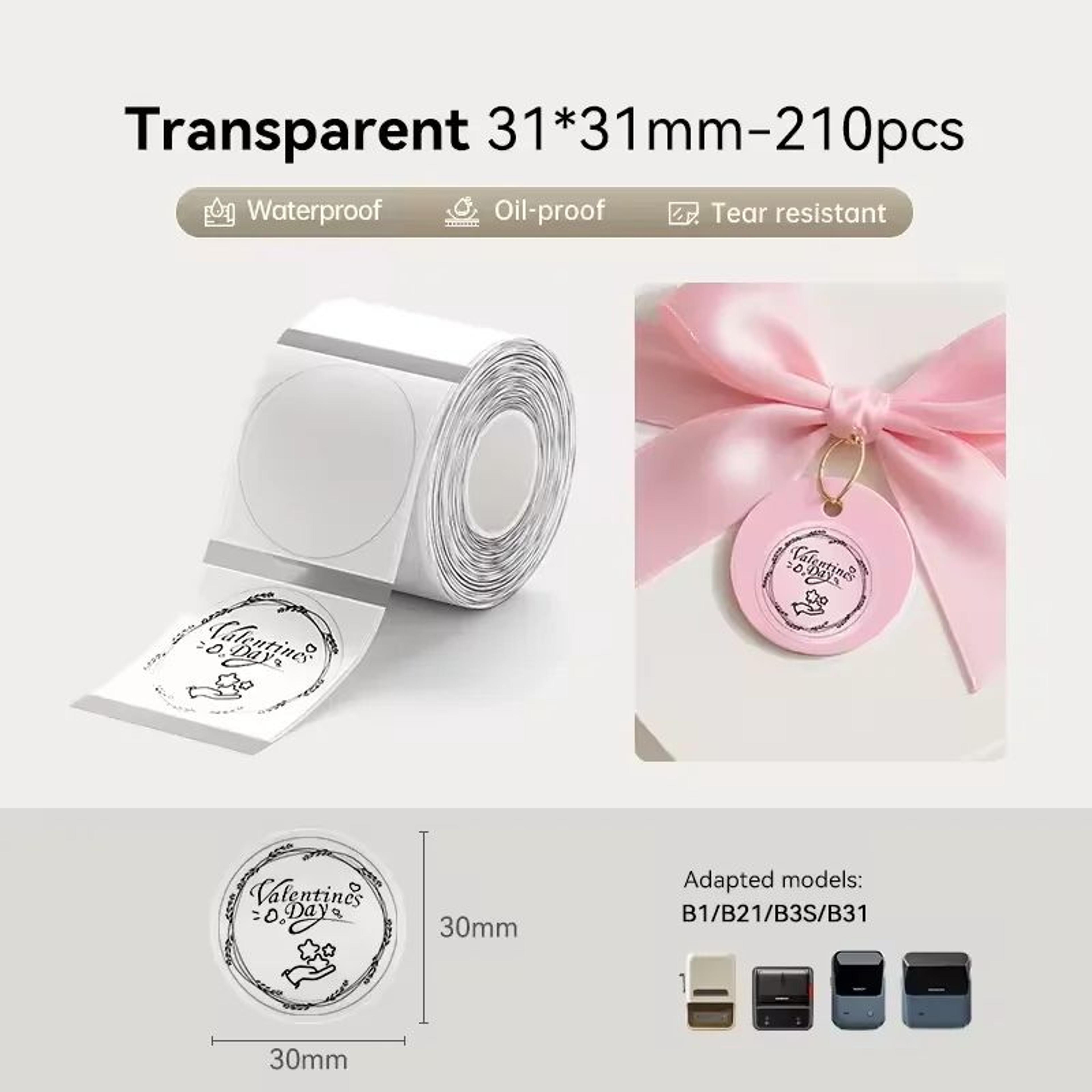 Transparent Thermal Adhesive Label Stickers 3050mm For Portable Label Printers 5