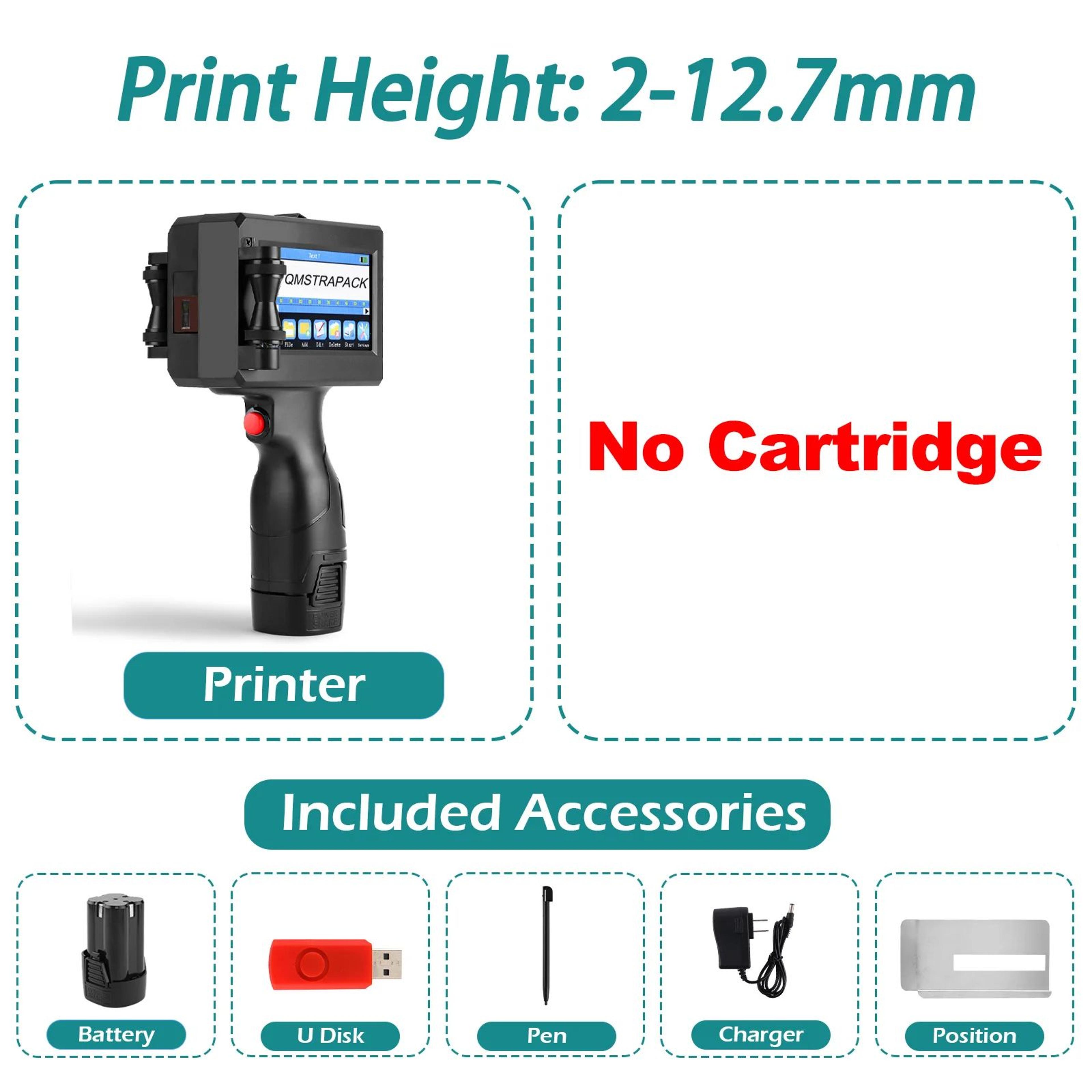 127mm Handheld Inkjet Printer For QR Codes Barcodes And Date Marking 6