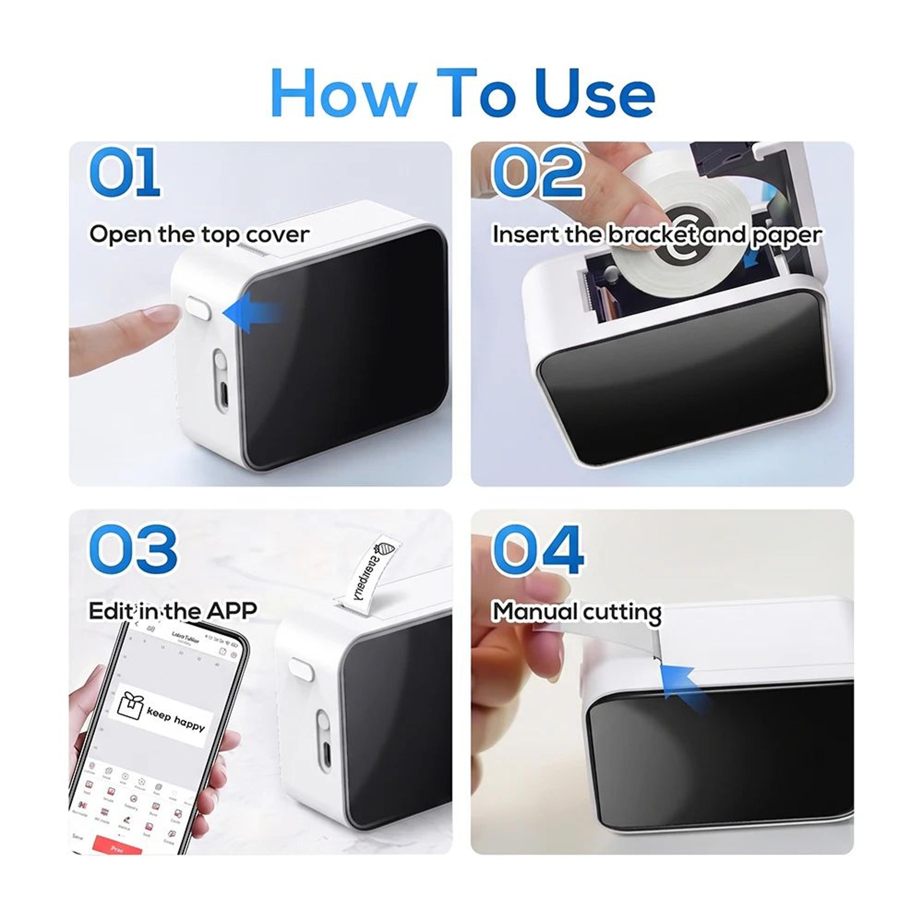 P15 Mini Bluetooth Thermal Label Printer For Home Office And Creative Organization 5