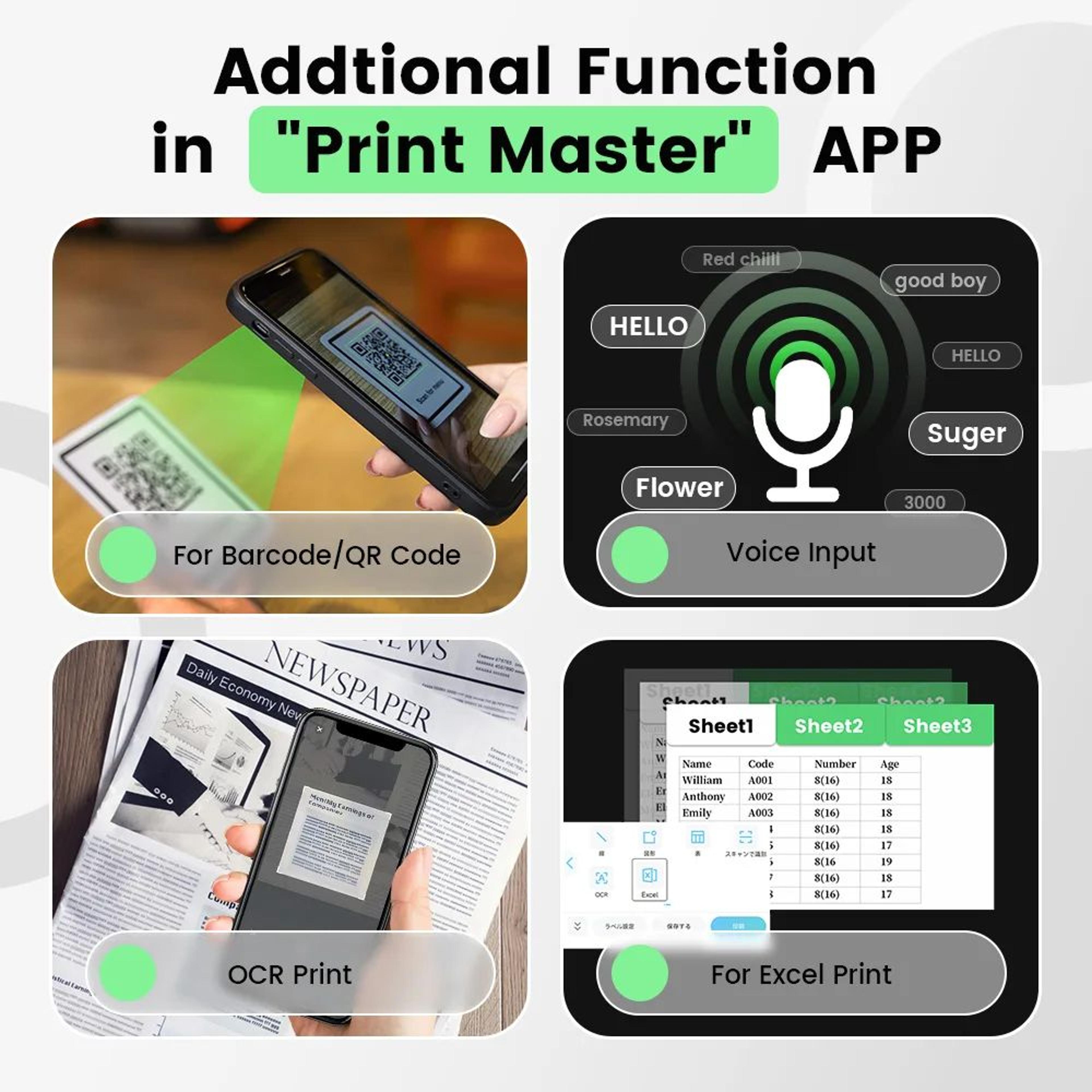 M108 Bluetooth Thermal Label Maker 2 Inch Portable Barcode Printer For Home Office And Small Busine 5