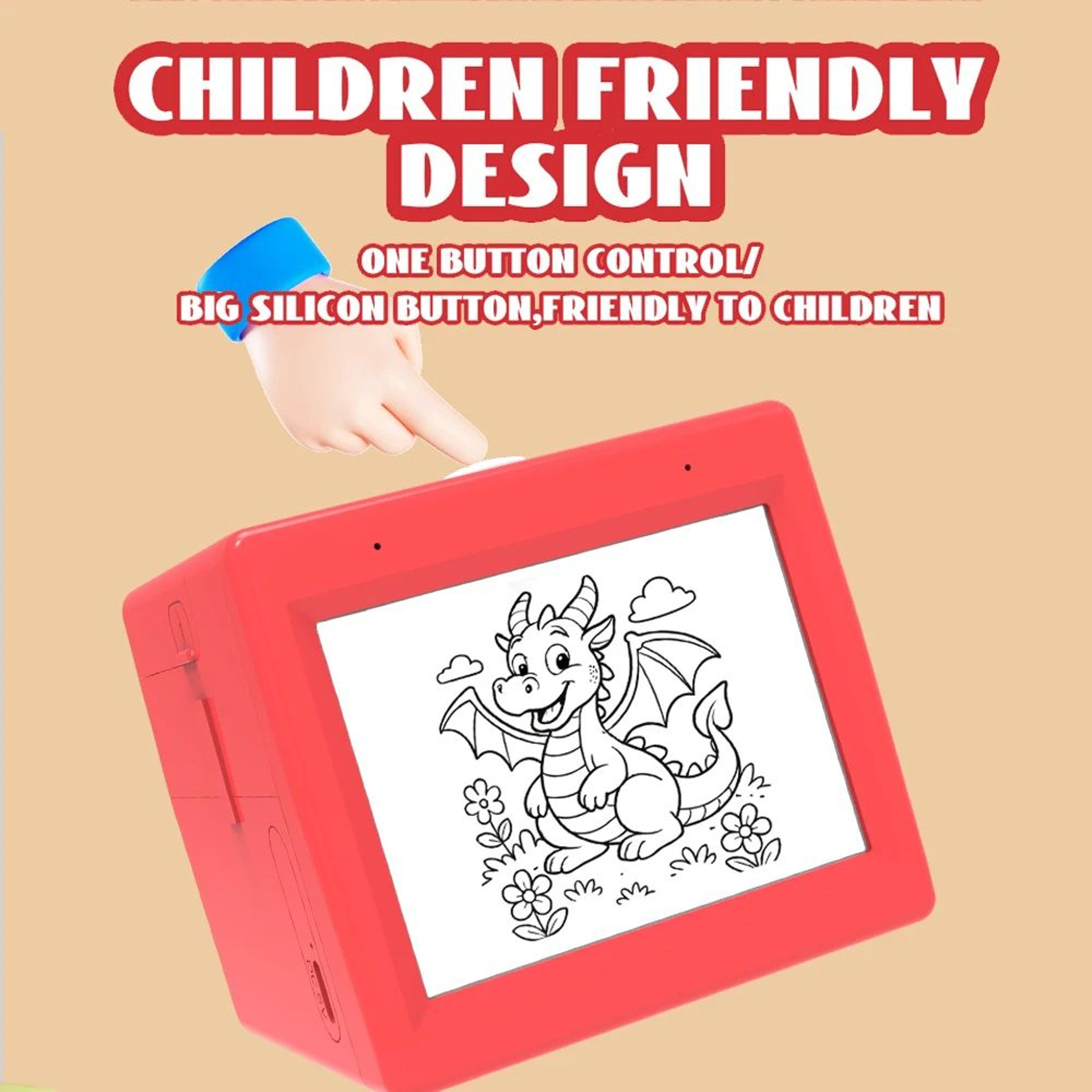 AI Voice Control Kids Thermal Printer With HD Screen WiFi Drawing And Creative Printing 4