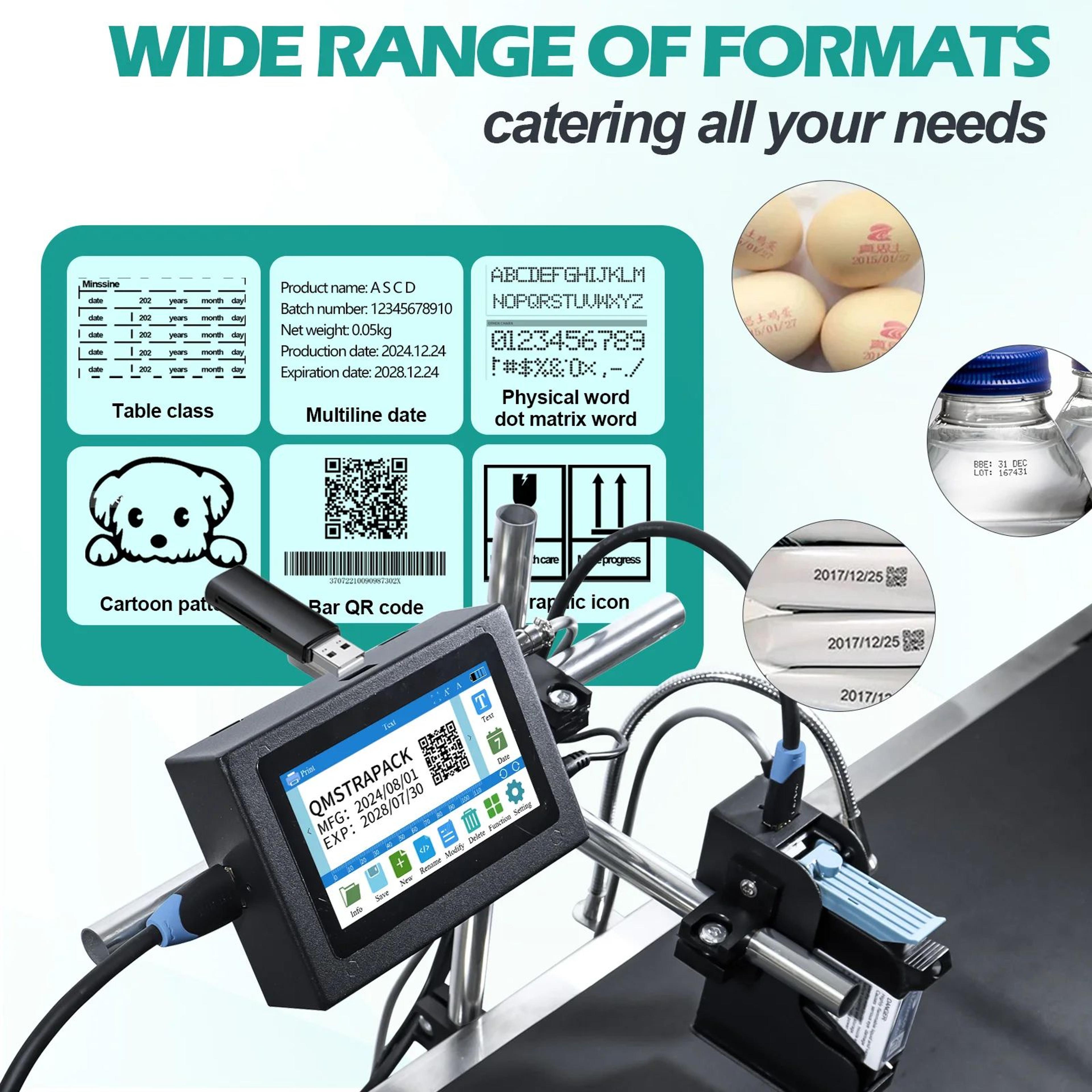 43 Inch Industrial Online Inkjet Printer For QR Codes Barcodes And Expiry Date Coding 4