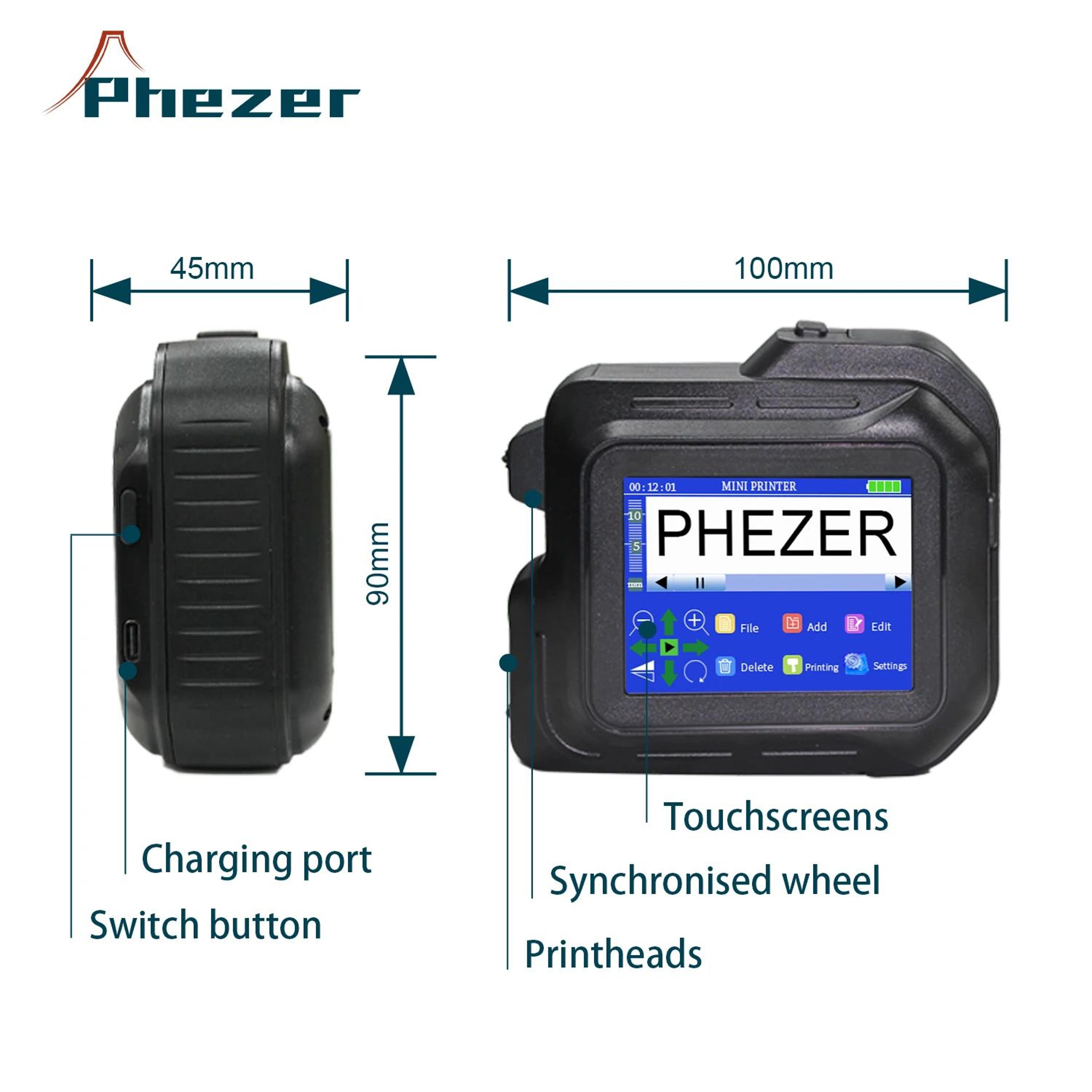 PC98 Portable Handheld Inkjet Printer For QR Codes Barcodes And Expiry Dates 4
