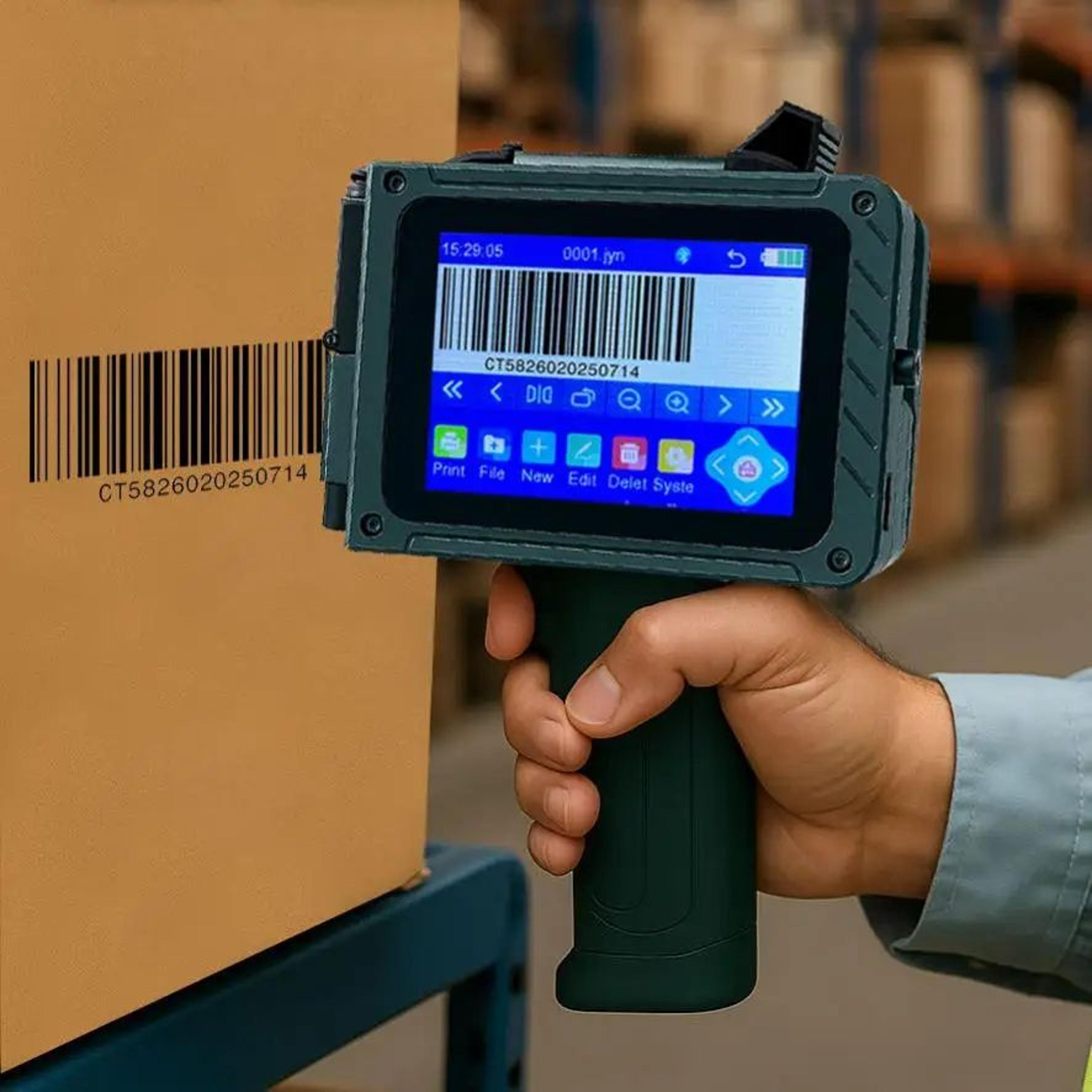 12.7mm portable handheld inkjet printer for qr codes, barcodes, logos and date coding