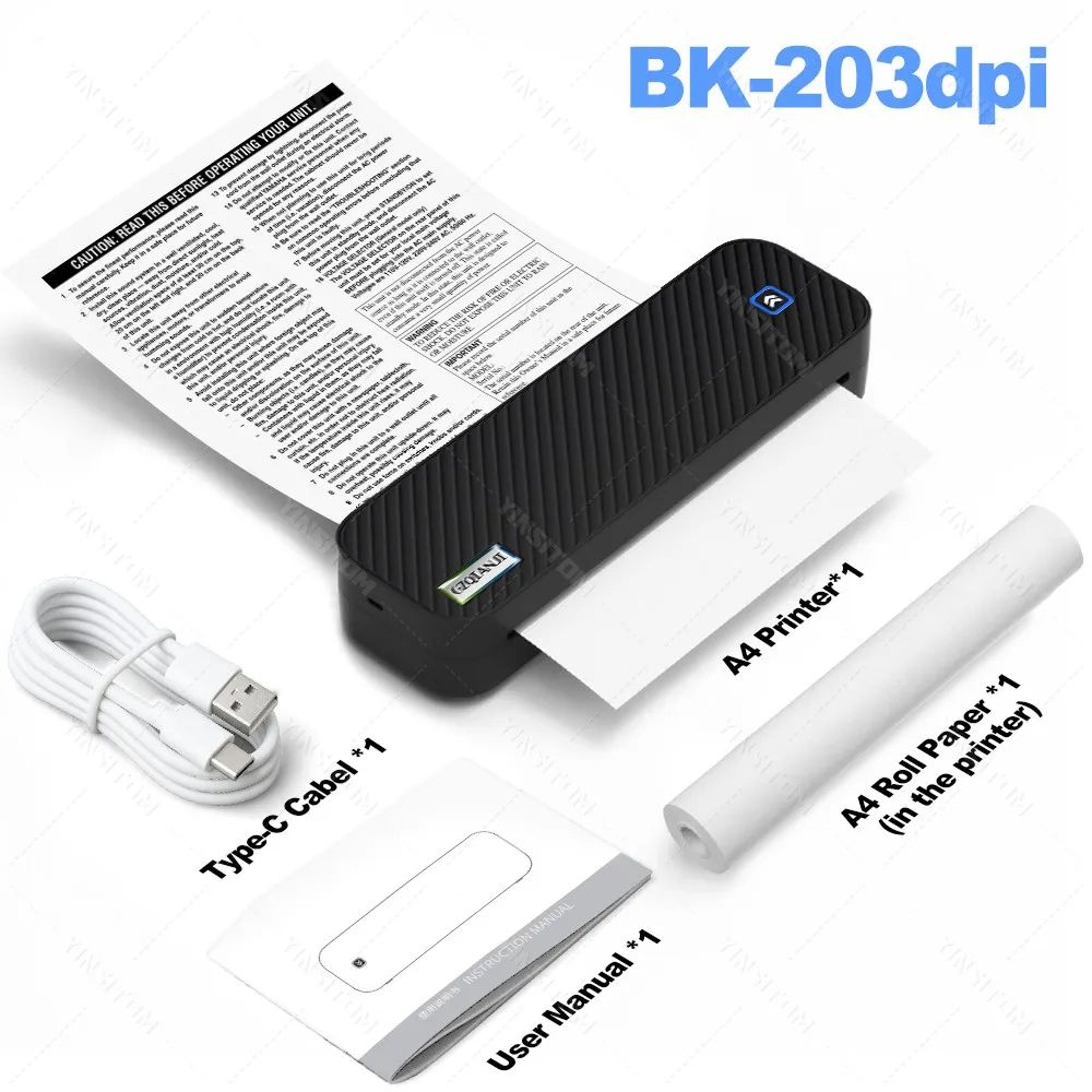 300DPI Portable Bluetooth Thermal Printer For A4 And US Letter Documents 7