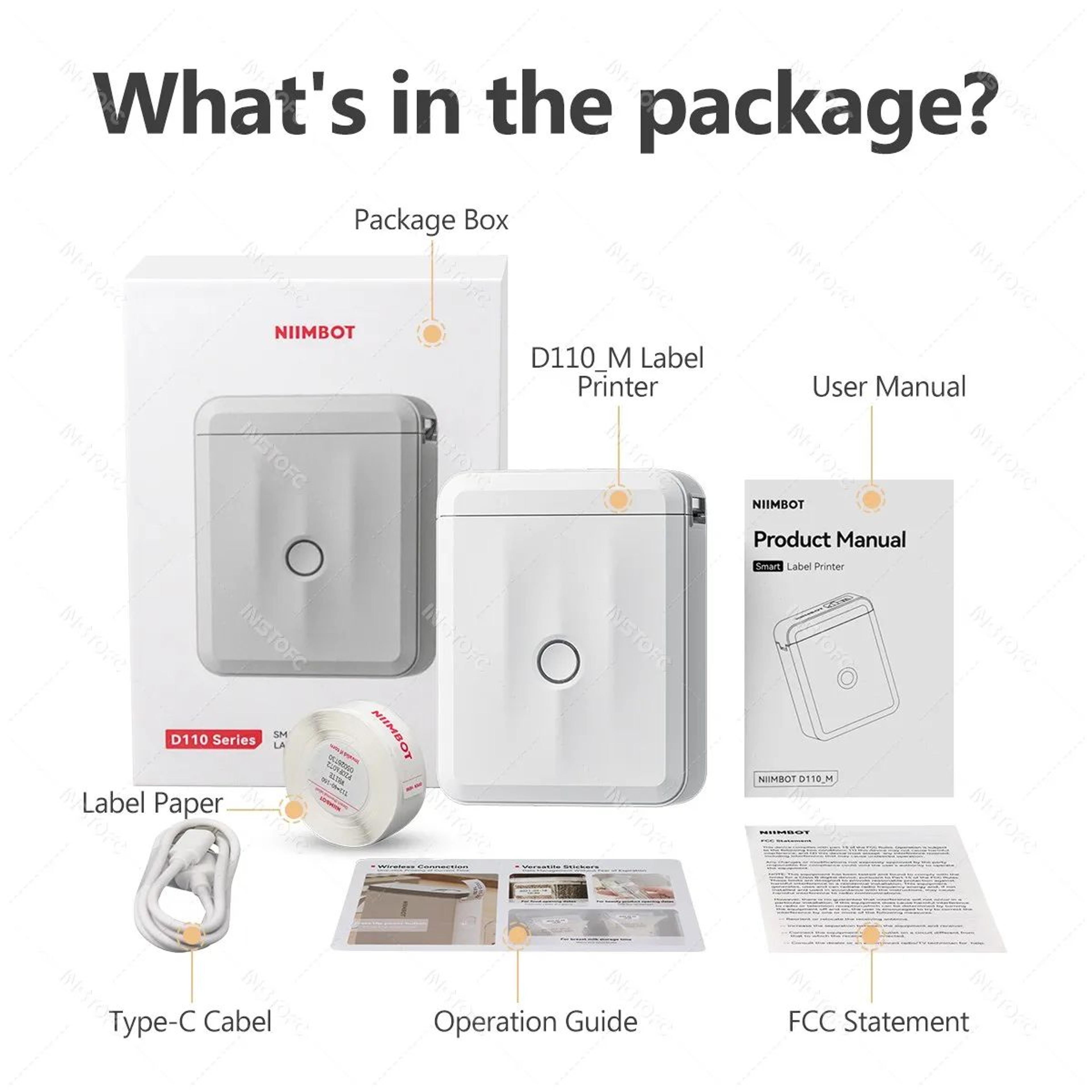 D110M Portable Bluetooth Thermal Label Maker With Smart App Control For Home And Office 3